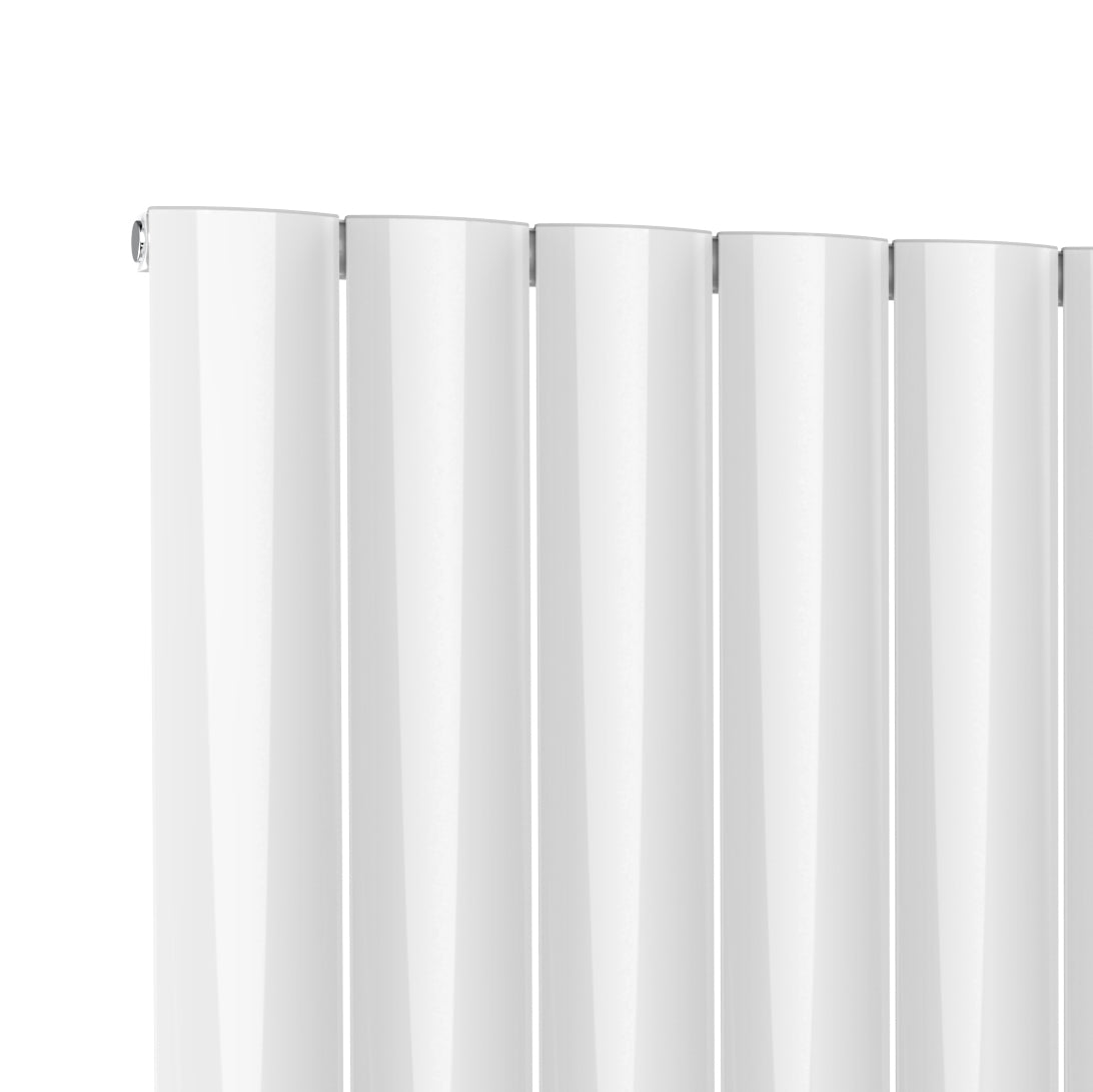Belva Horizontal Single Aluminium Radiator - 600mm Tall - White - Various Sizes