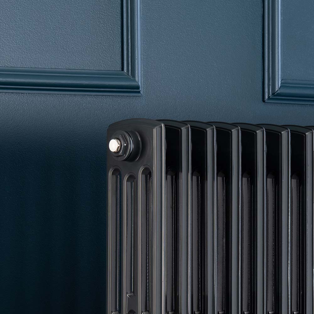Edwardian 4 Column Cast Aluminium Radiator - 450 Tall - Various Colours - Various Sizes