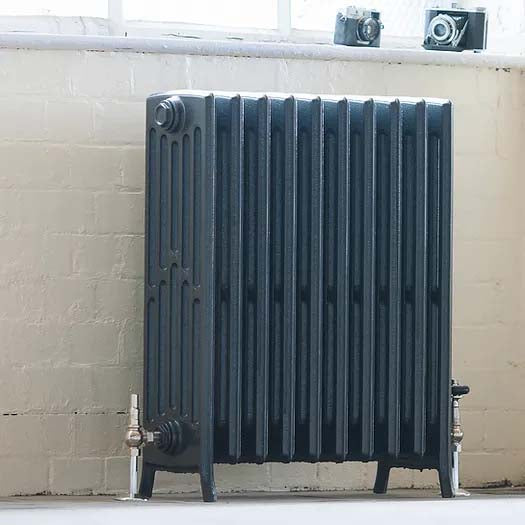 Edwardian 6 Column Cast Iron Radiator - 485 Tall - Various Colours + Sizes