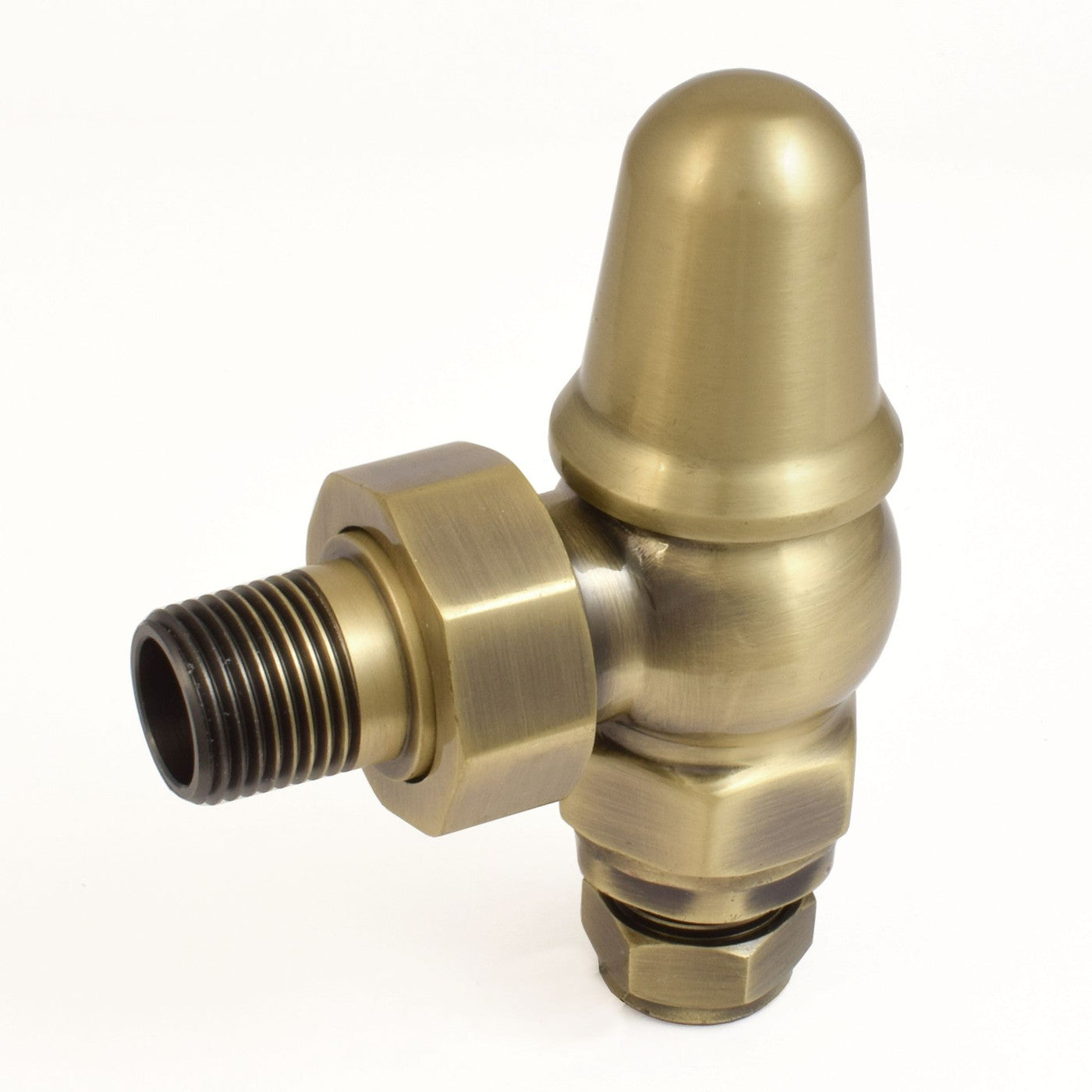 Admiral Thermostatic Radiator Valve Angled - Antique Brass