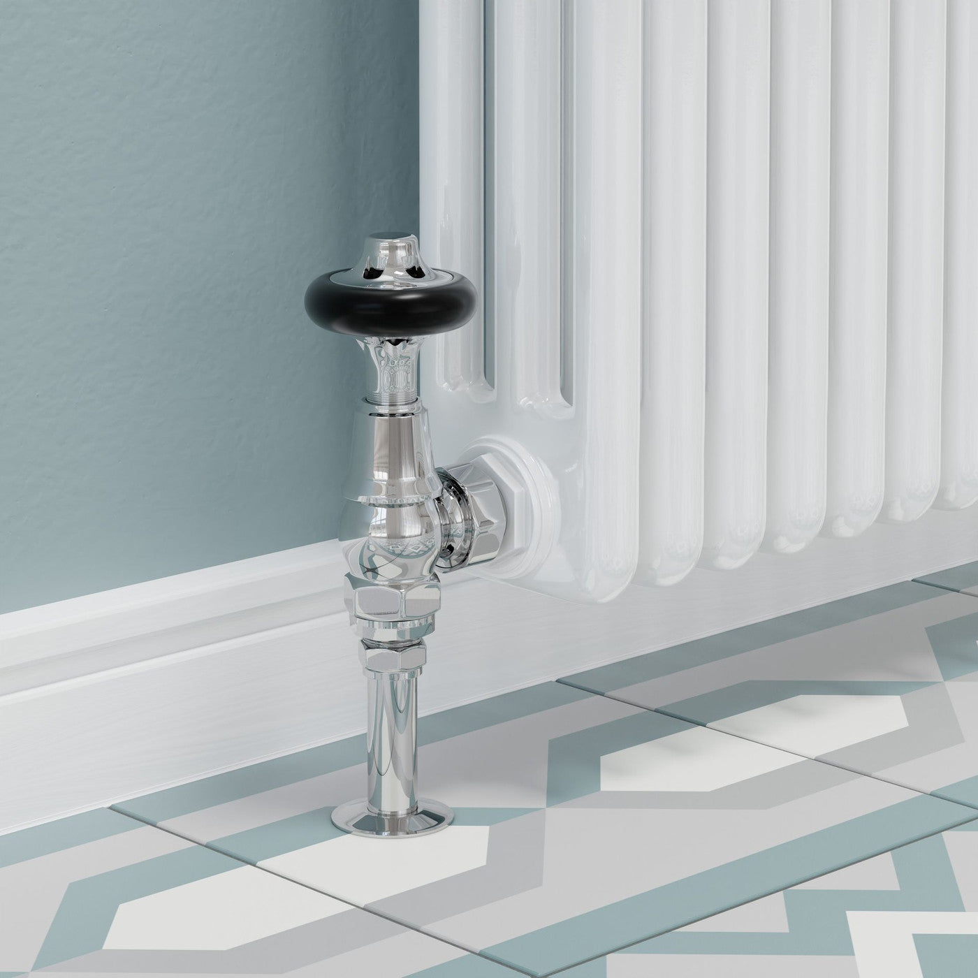 Admiral Thermostatic Radiator Valve Angled - Chrome
