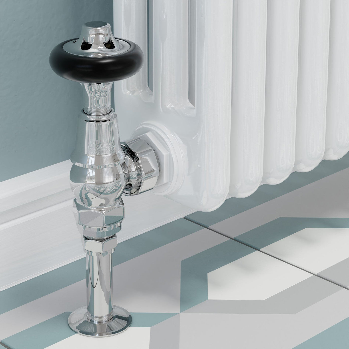Admiral Thermostatic Radiator Valve Angled - Chrome