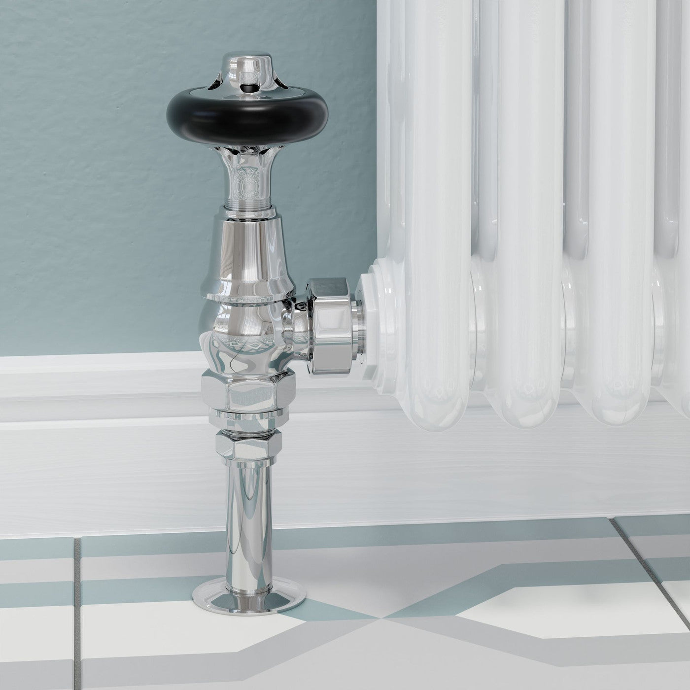 Admiral Thermostatic Radiator Valve Angled - Chrome