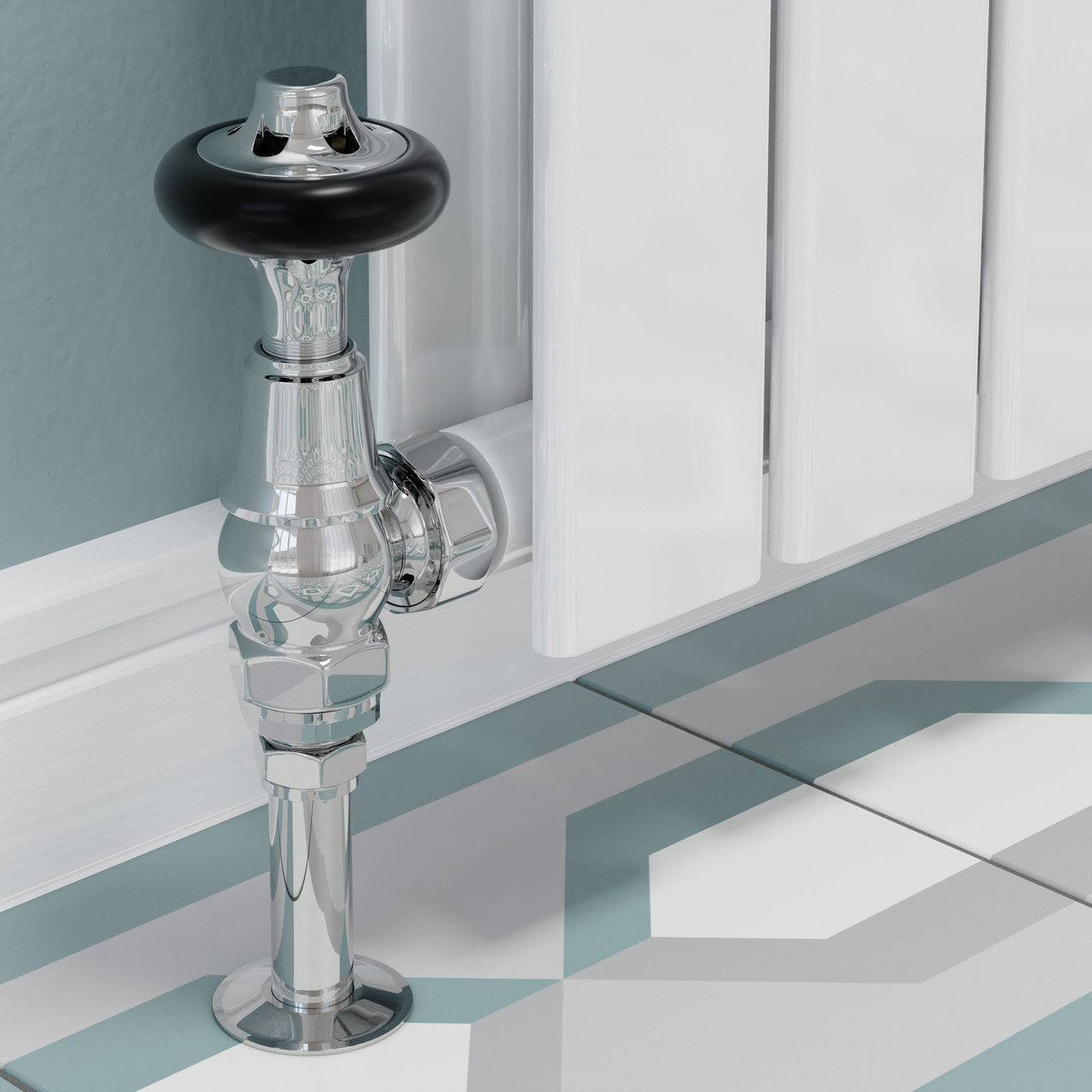 Admiral Thermostatic Radiator Valve Angled - Chrome