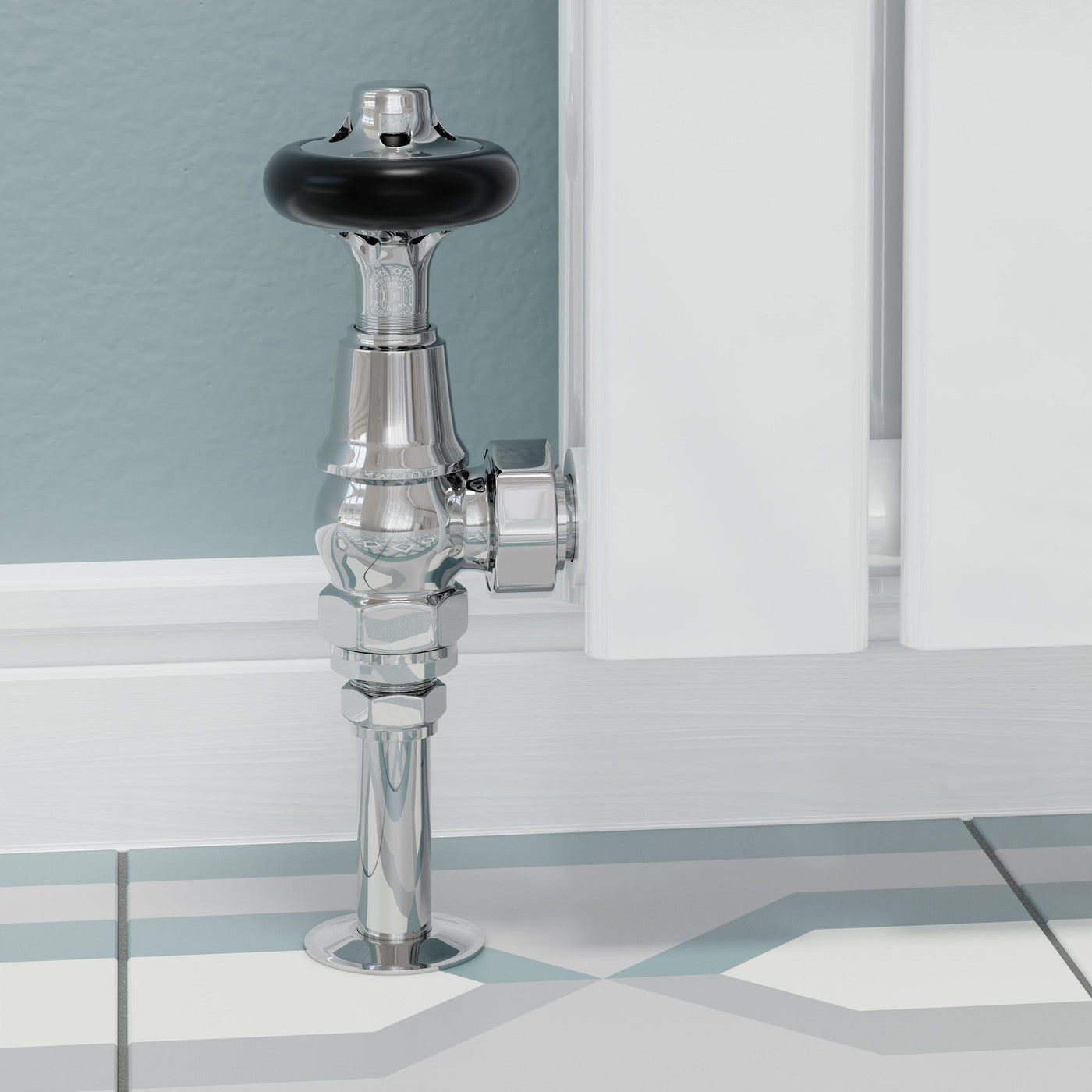 Admiral Thermostatic Radiator Valve Angled - Chrome