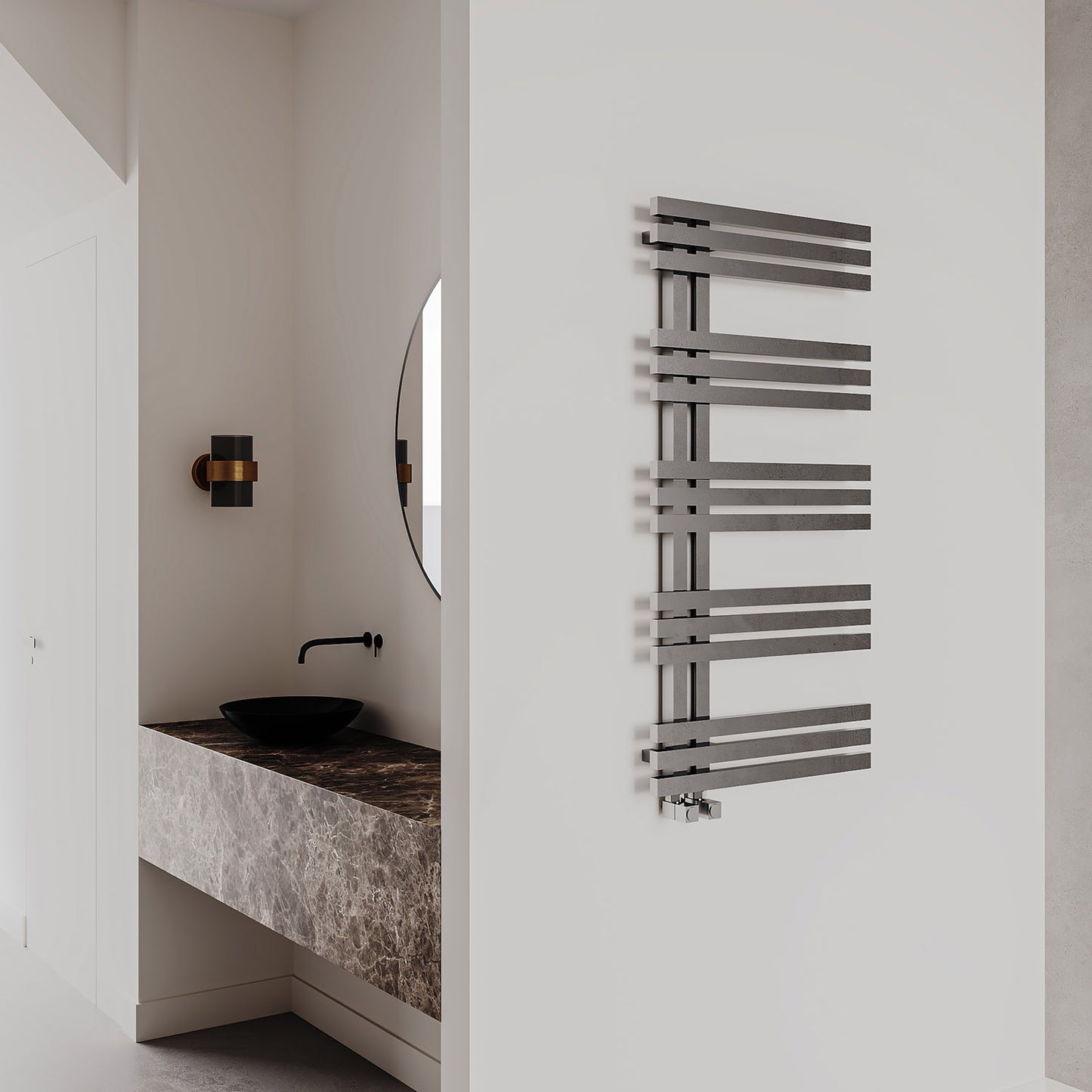 Alias Stainless Steel Heated Towel Rail 1000mm x 500mm - Various Colours