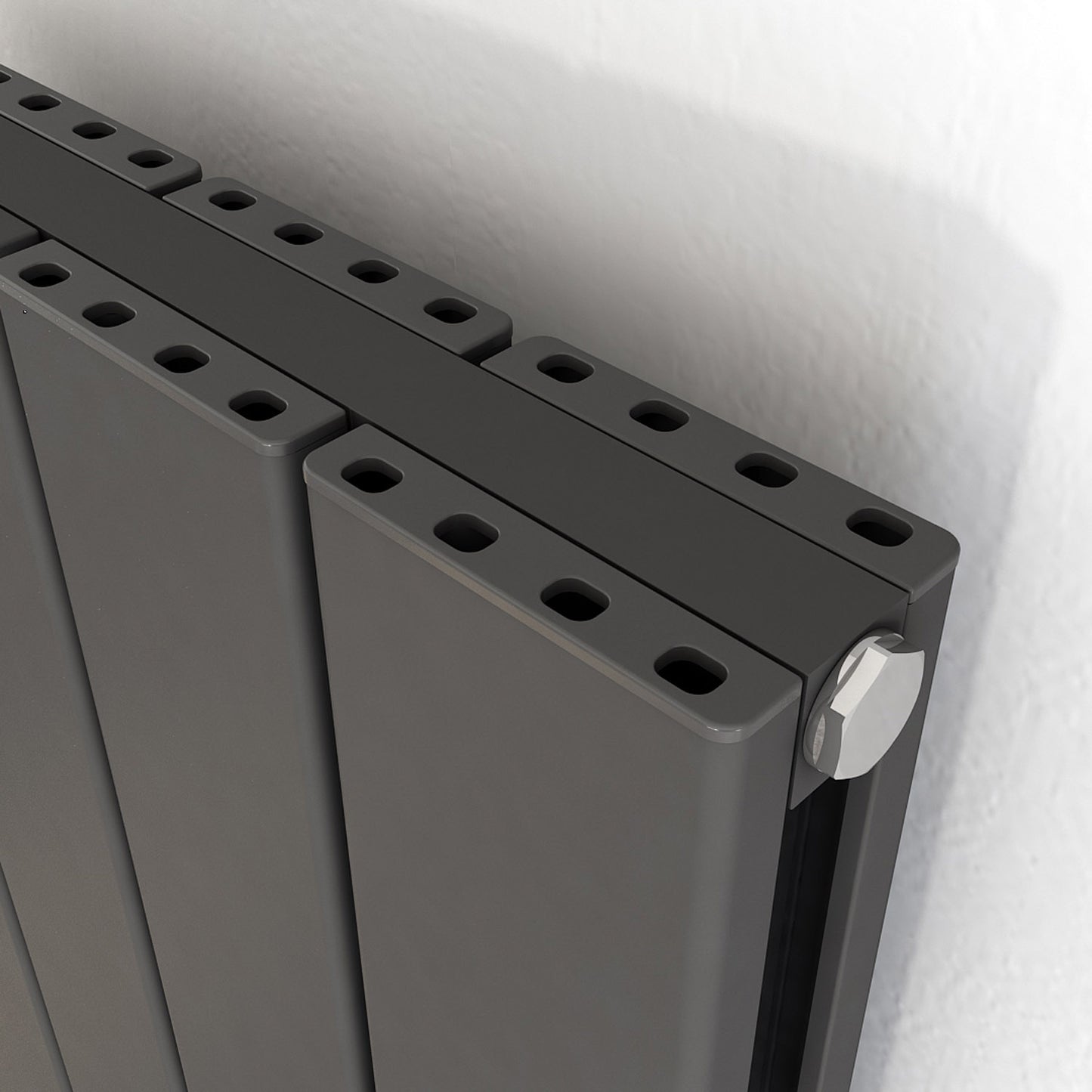 Angers Vertical Double Aluminium Radiator - 1800mm Tall - Various Colours + Sizes