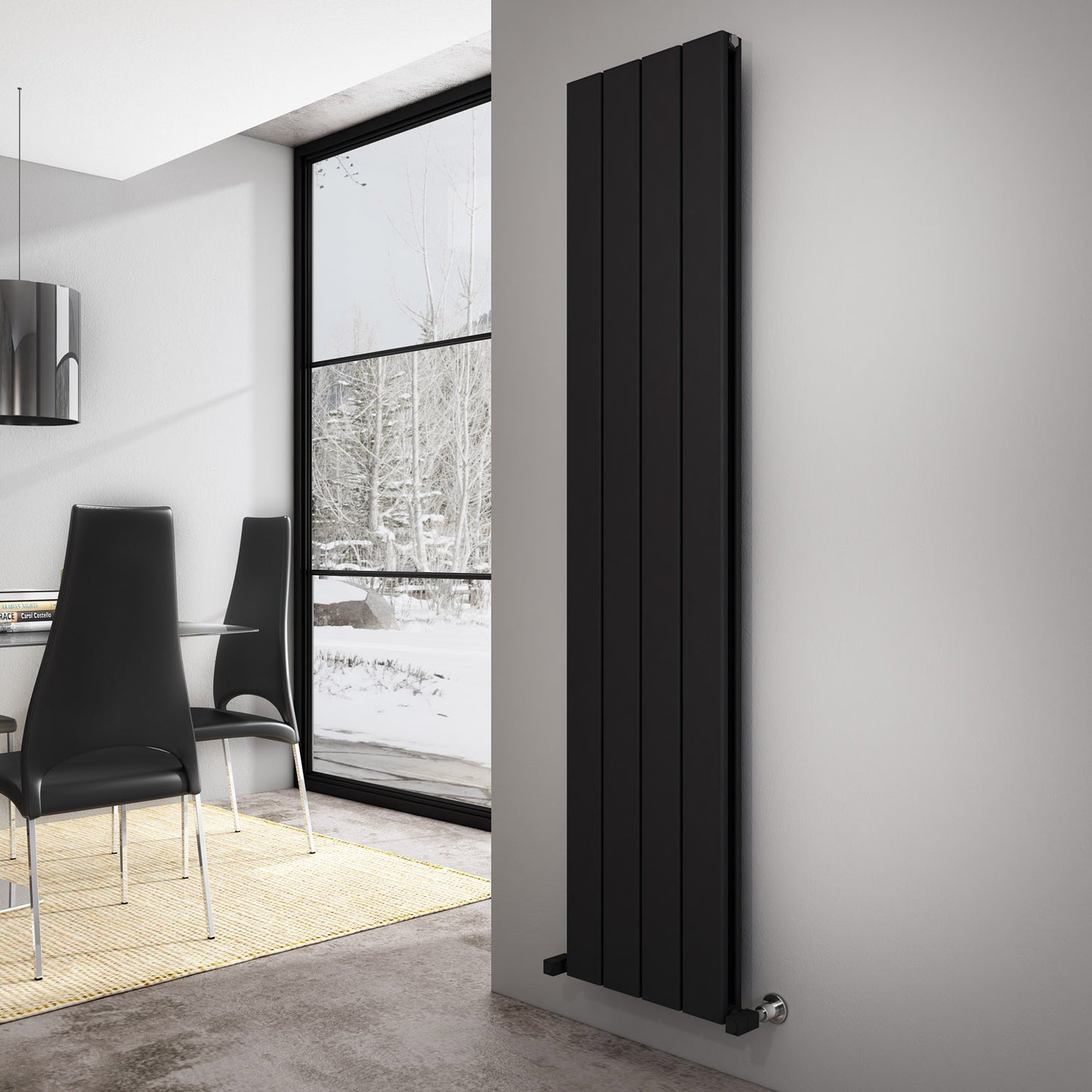 Angers Vertical Double Aluminium Radiator - 1800mm Tall - Various Colours + Sizes