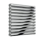 Artena Double Horizontal Radiator - 590mm Tall - Polished Stainless Steel - Various Sizes