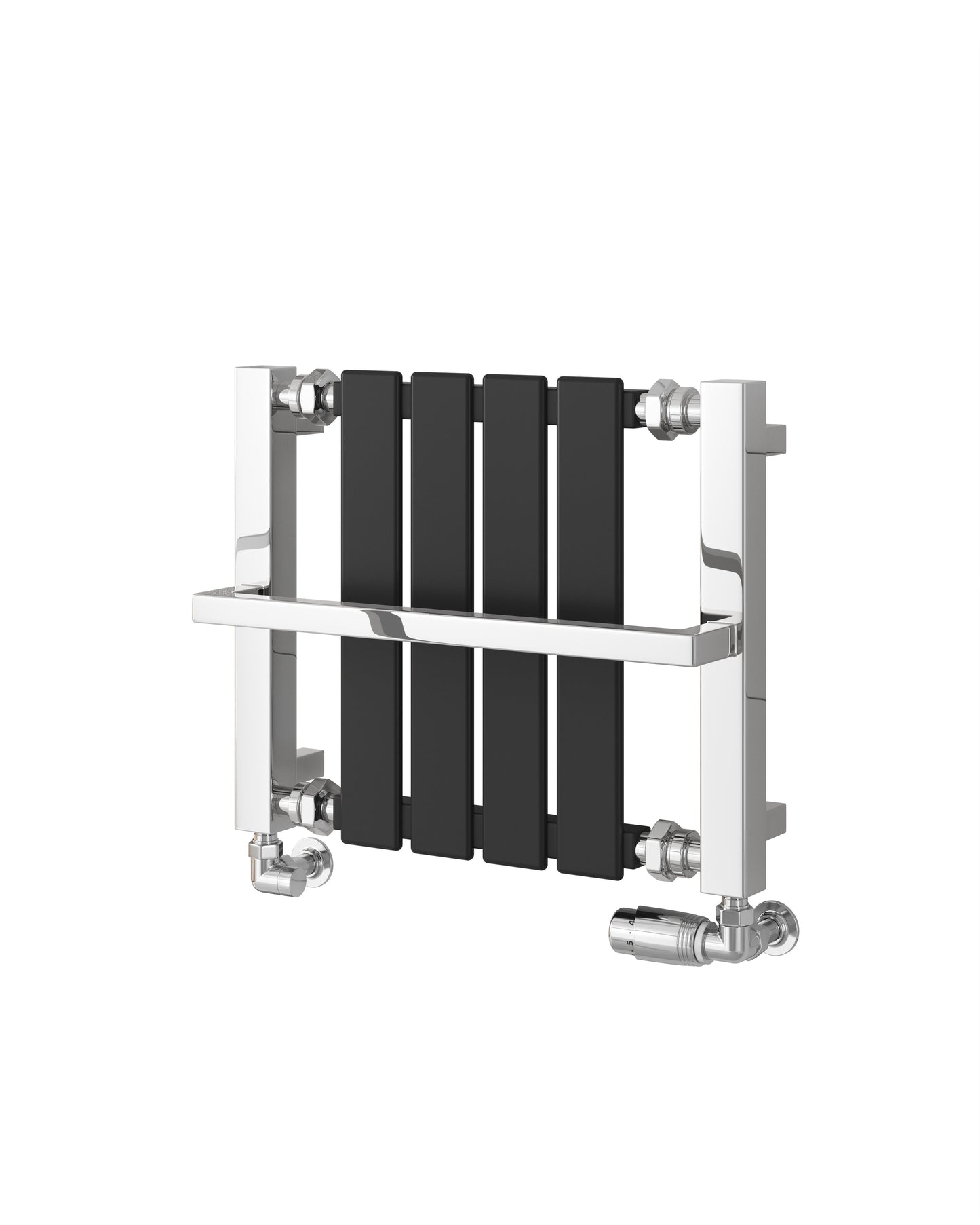 Ashen Dual Fuel Heated Towel Rail - Chrome & Black - Various Sizes