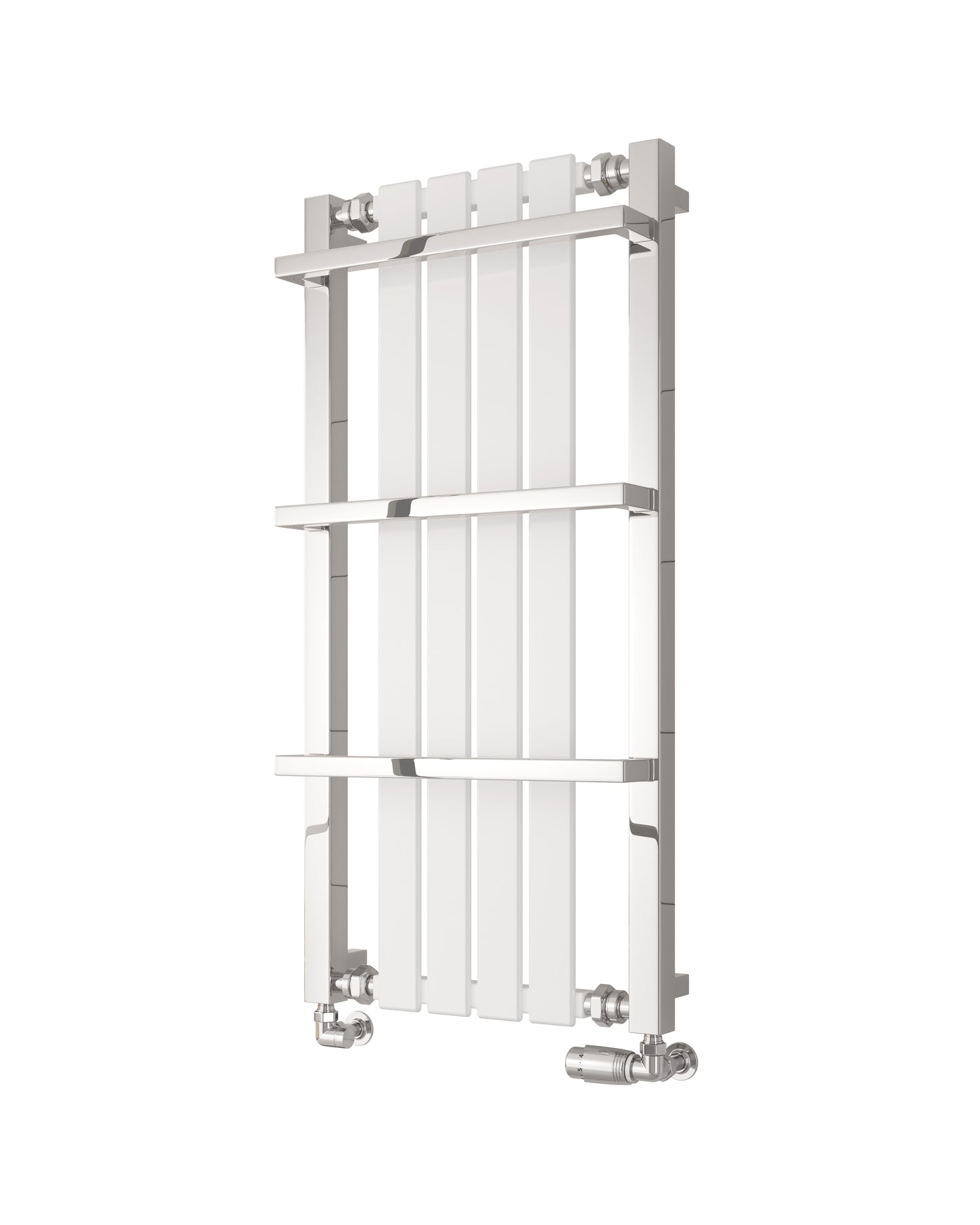 Ashen Heated Towel Rail - Chrome & White - Various Sizes