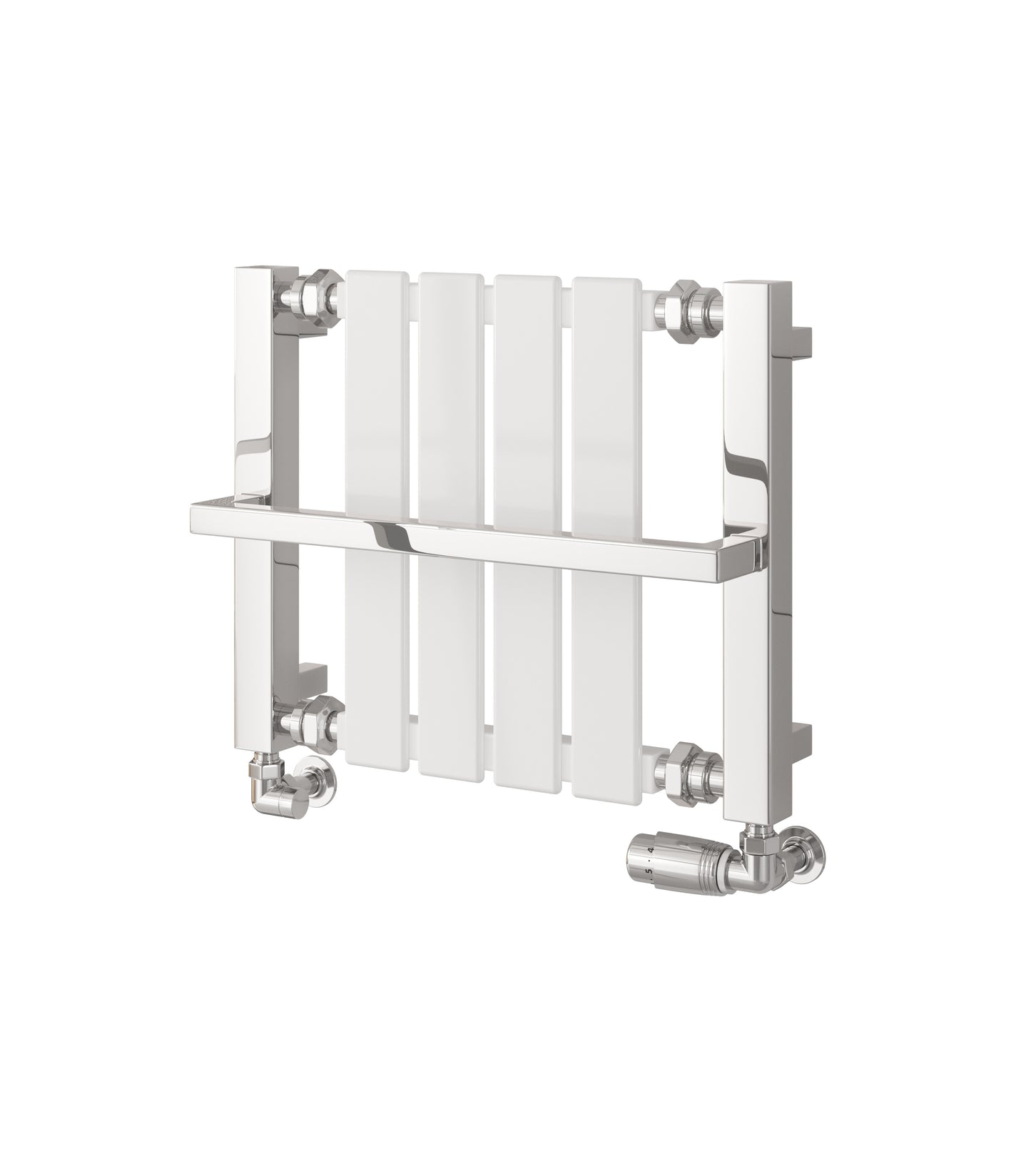 Ashen Heated Towel Rail - Chrome & White - Various Sizes