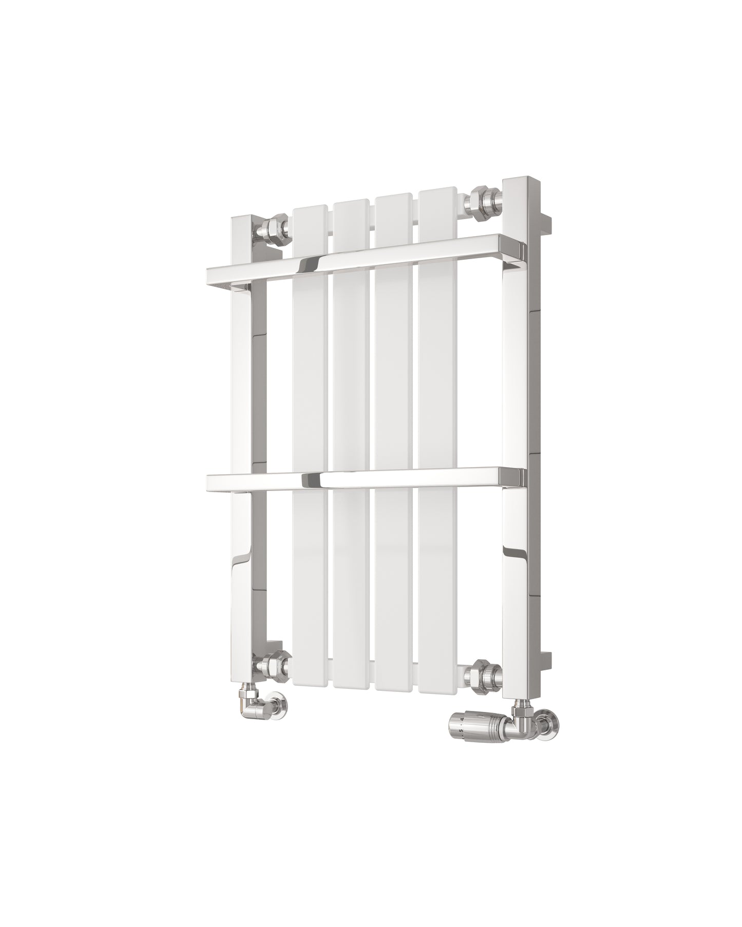 Ashen Heated Towel Rail - Chrome & White - Various Sizes