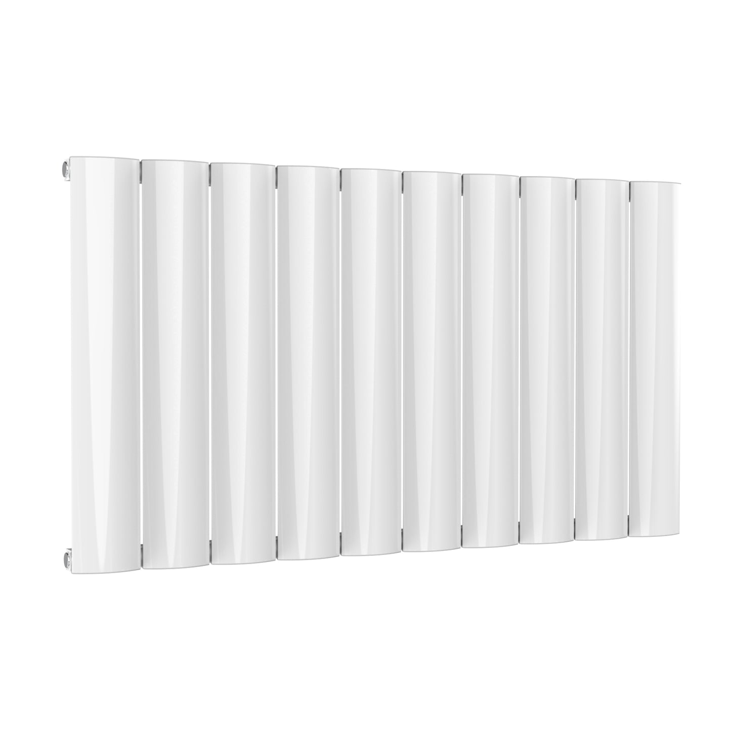 Belva Horizontal Single Aluminium Radiator - 600mm Tall - White - Various Sizes