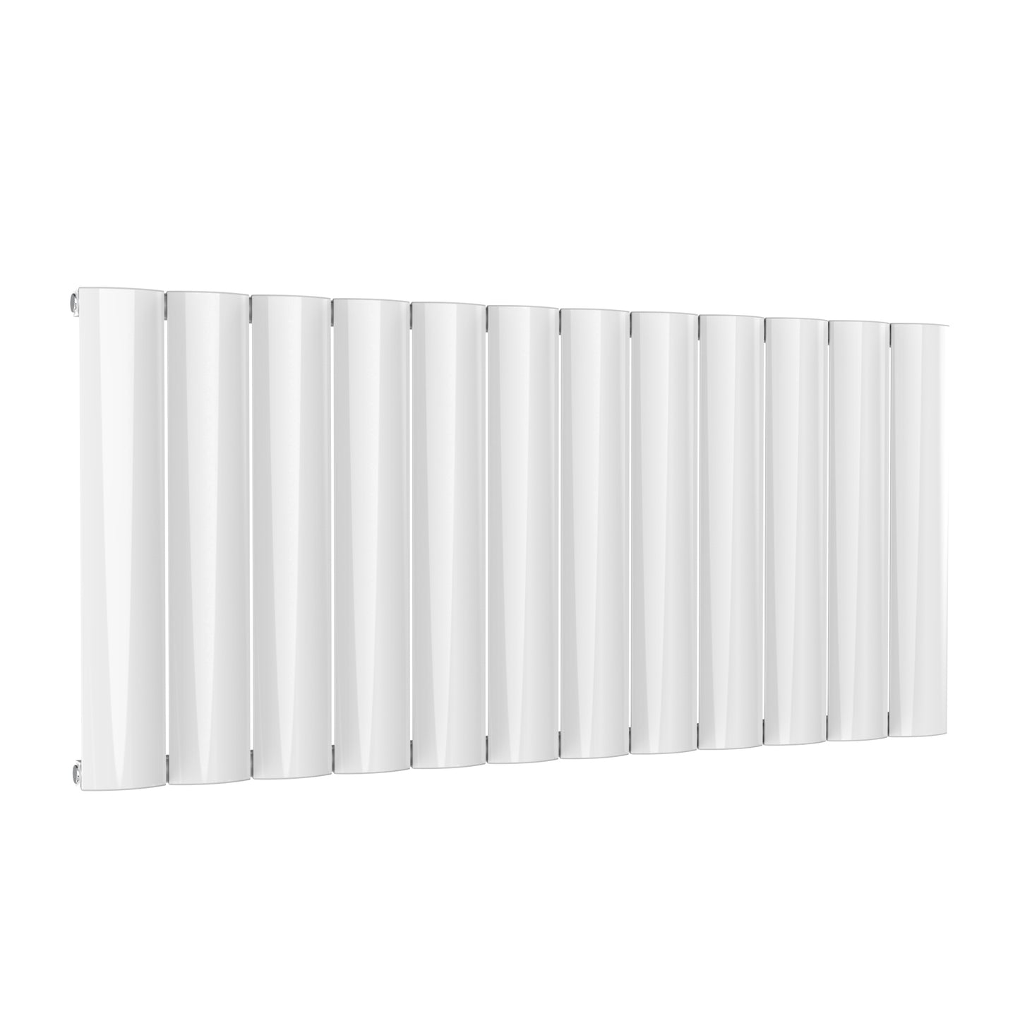 Belva Horizontal Single Aluminium Radiator - 600mm Tall - White - Various Sizes