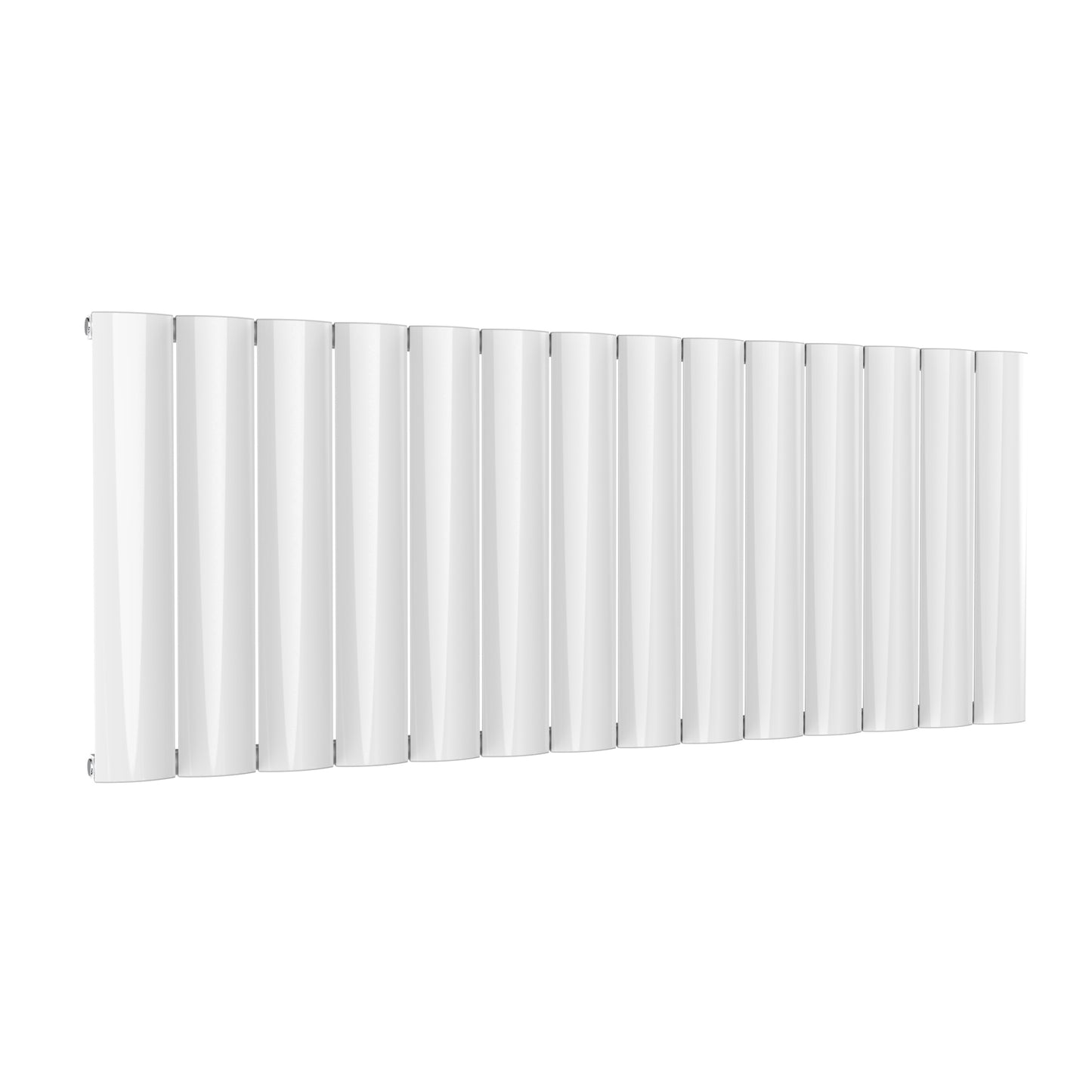 Belva Horizontal Single Aluminium Radiator - 600mm Tall - White - Various Sizes