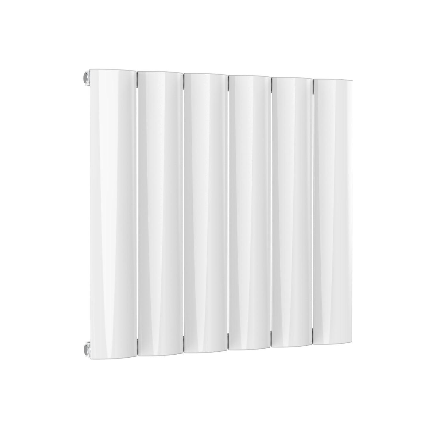 Belva Horizontal Single Aluminium Radiator - 600mm Tall - White - Various Sizes