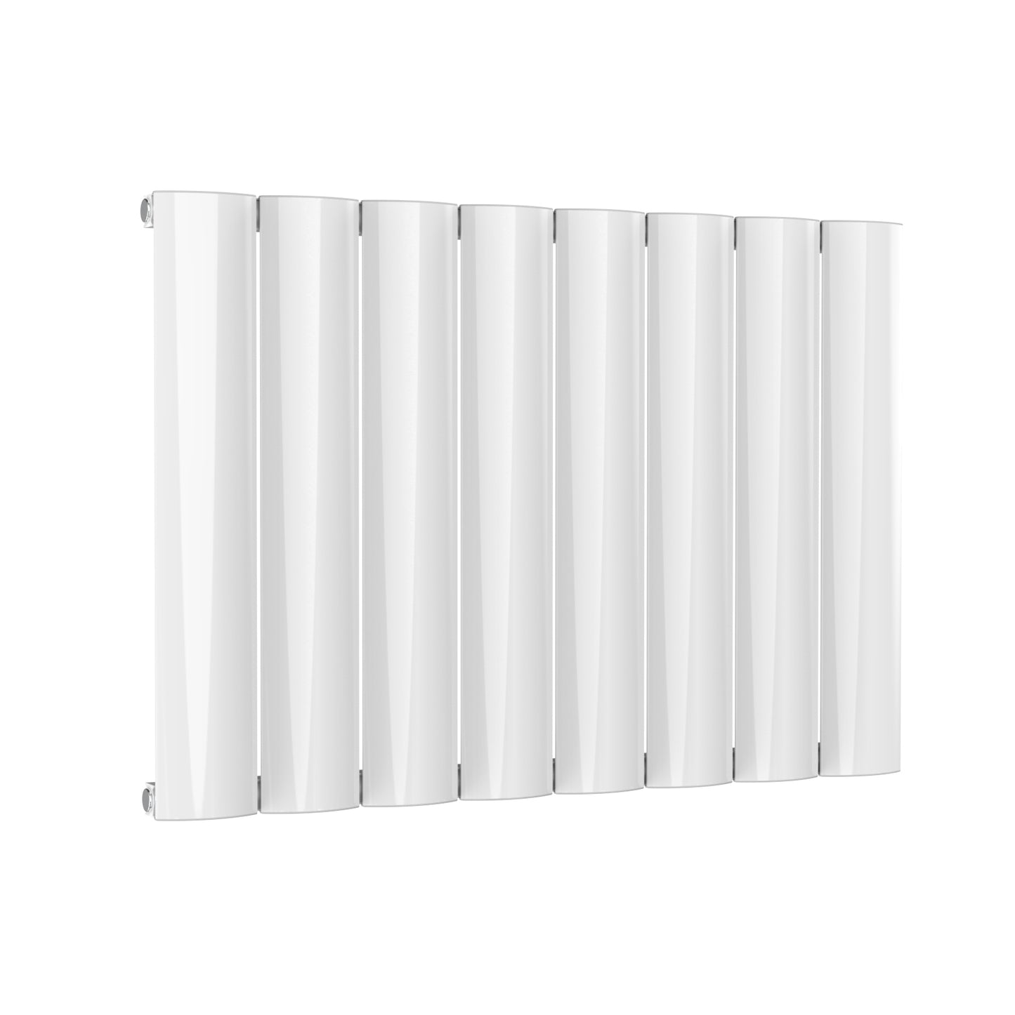 Belva Horizontal Single Aluminium Radiator - 600mm Tall - White - Various Sizes