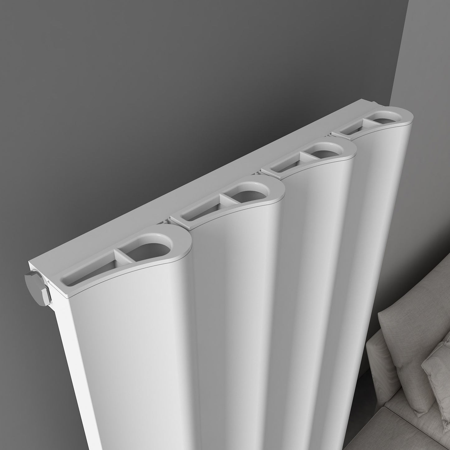 Boreas S Electric Vertical Aluminium Radiator - 1800mm Tall - Various Colours + Sizes