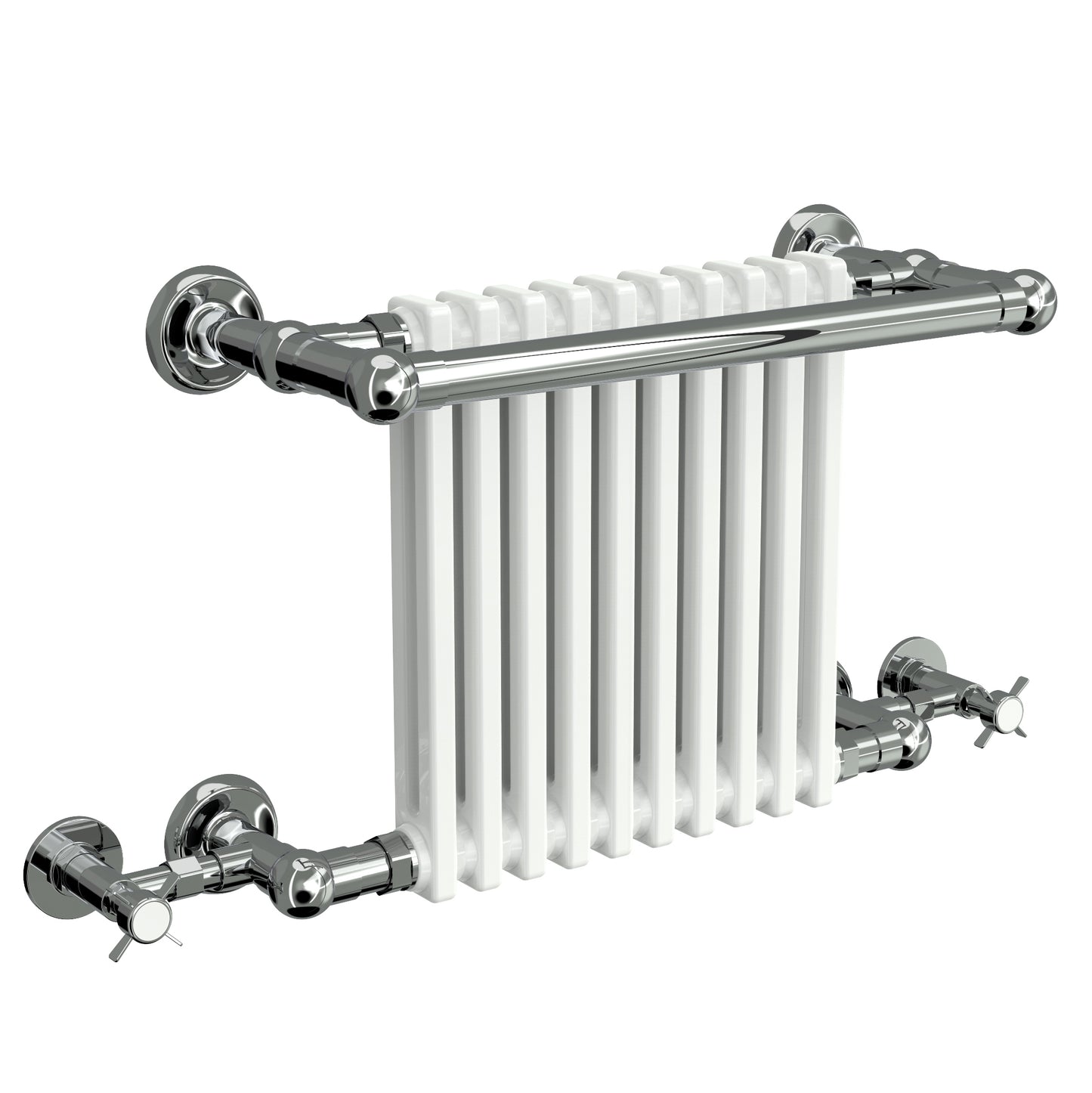 Camden Column Heated Towel Rail Radiator - White/Chrome - Various Sizes