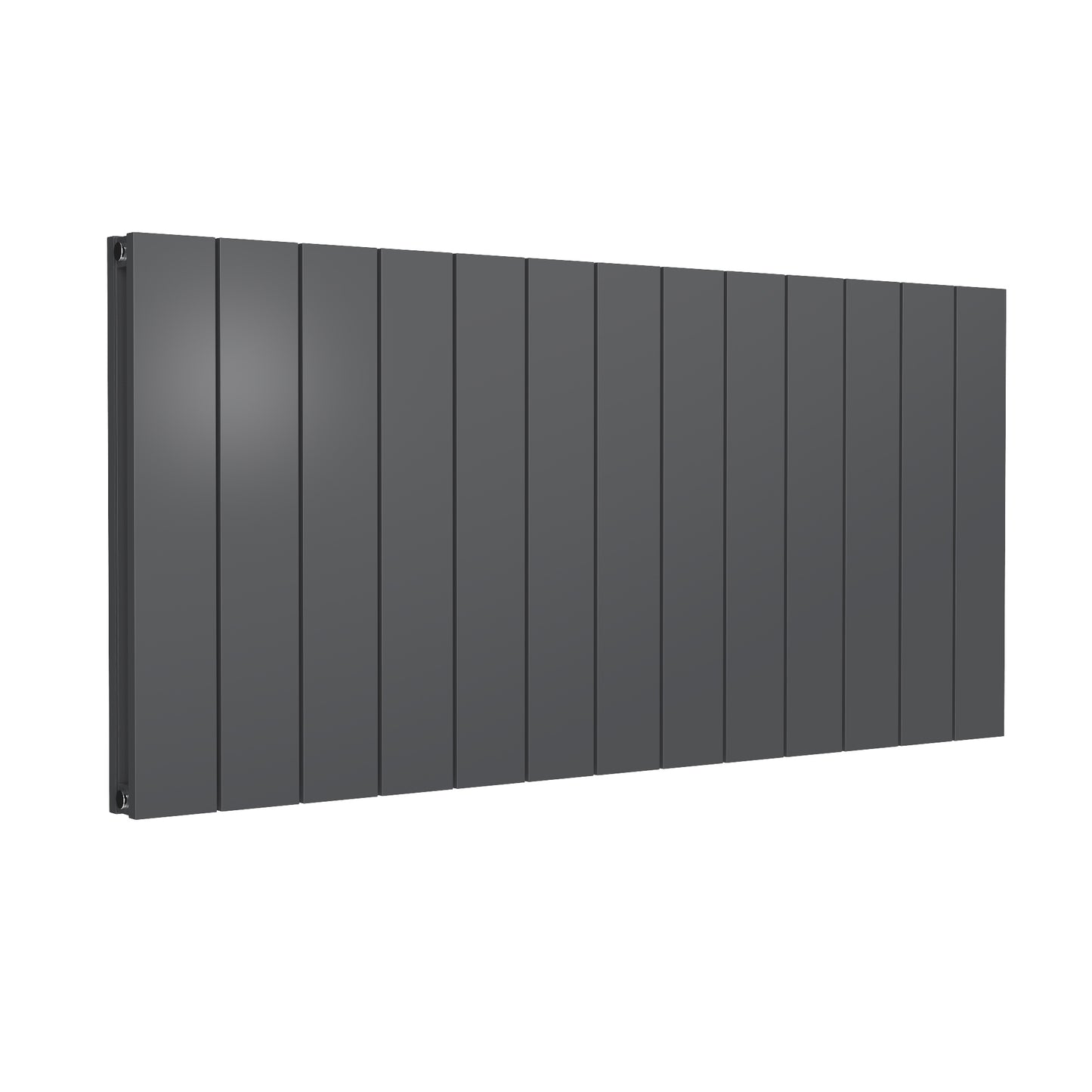 Kamari Horizontal Double Aluminium Radiator - 600mm Tall - Anthracite - Various Sizes