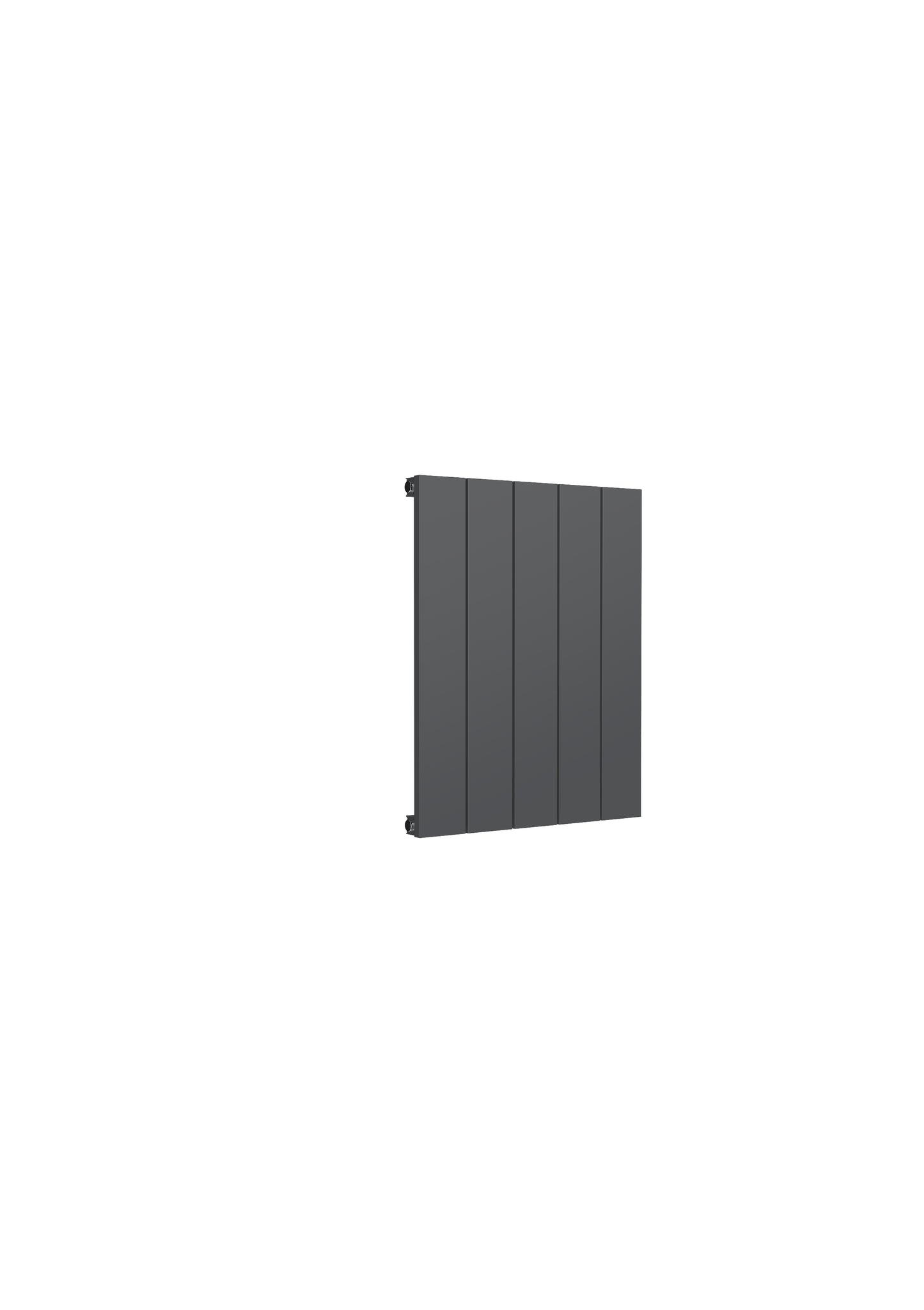 Kamari Horizontal Single Aluminium Radiator - 600mm Tall - Anthracite - Various Sizes