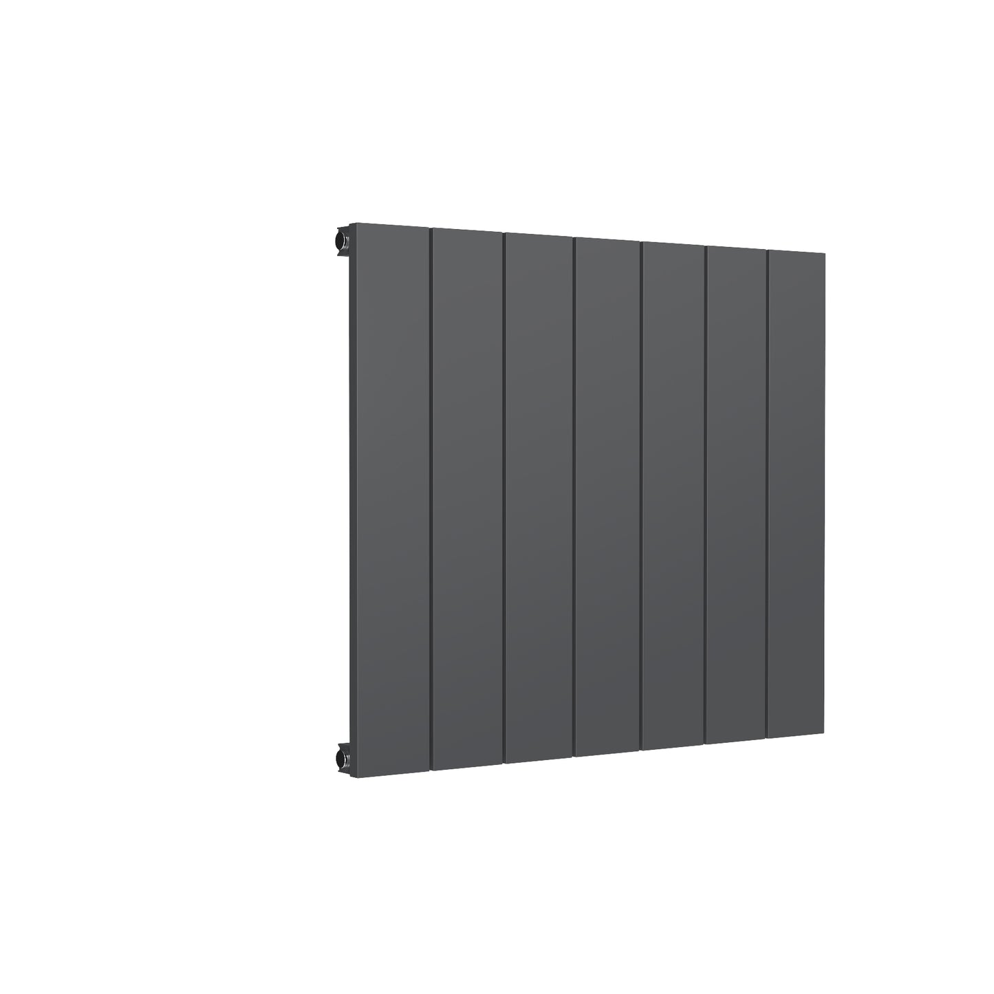 Kamari Horizontal Single Aluminium Radiator - 600mm Tall - Anthracite - Various Sizes