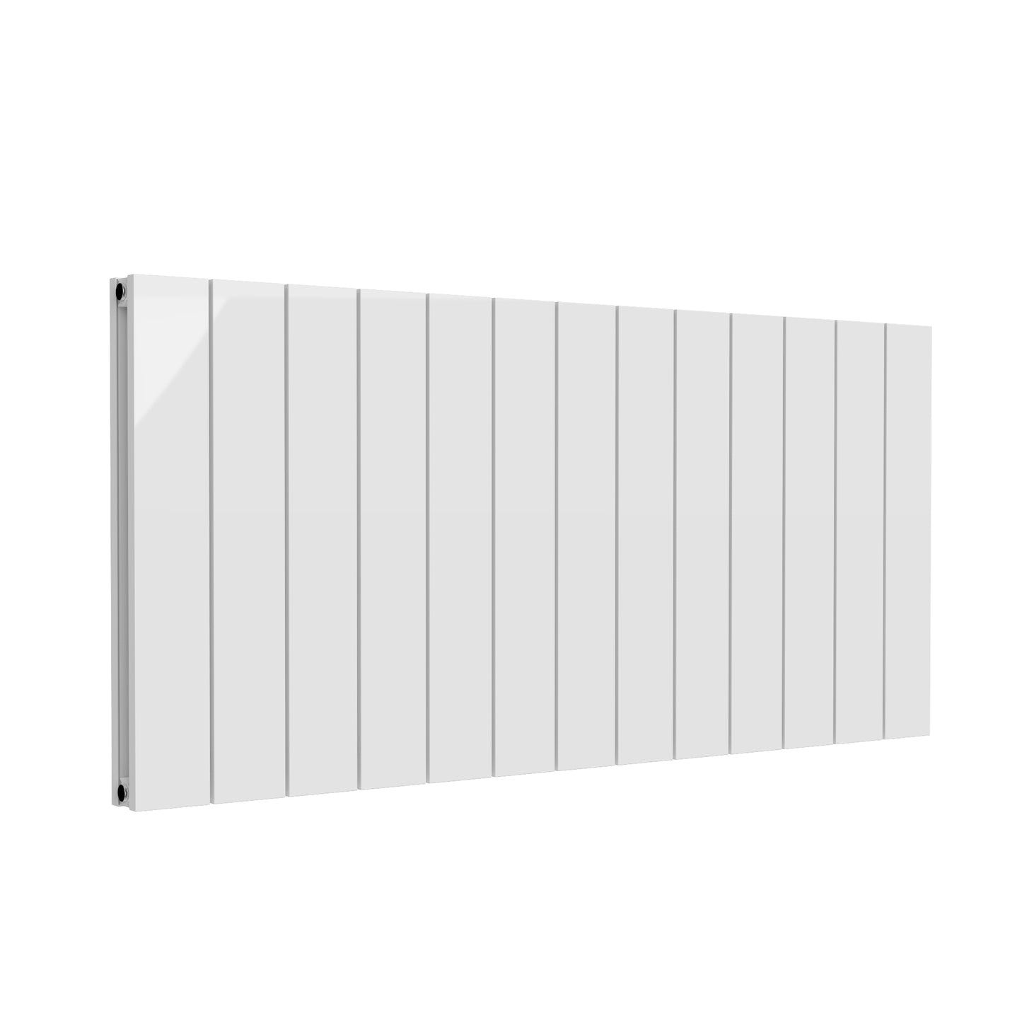 Kamari Horizontal Double Aluminium Radiator - 600mm Tall - White - Various Sizes