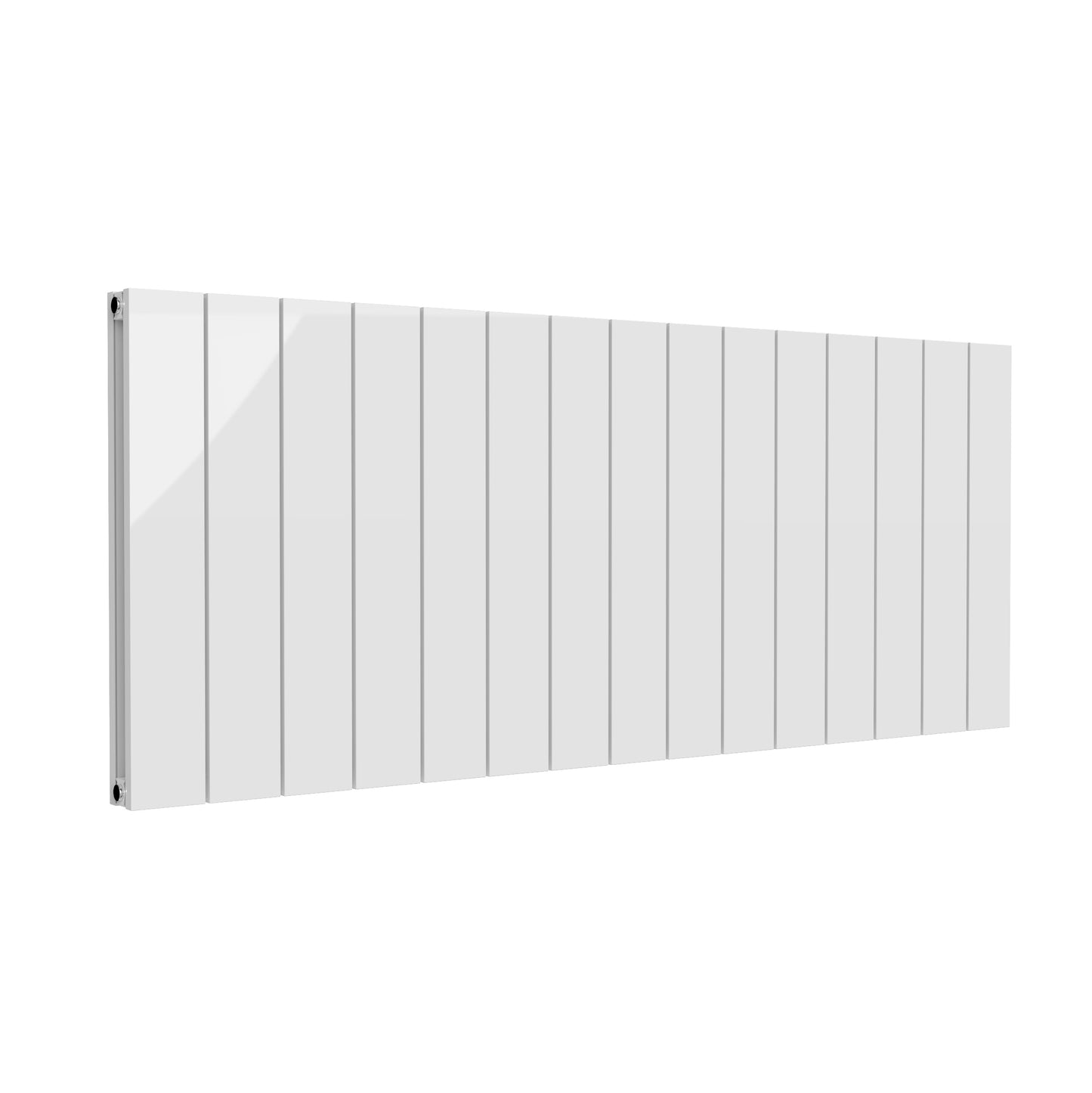 Kamari Horizontal Double Aluminium Radiator - 600mm Tall - White - Various Sizes