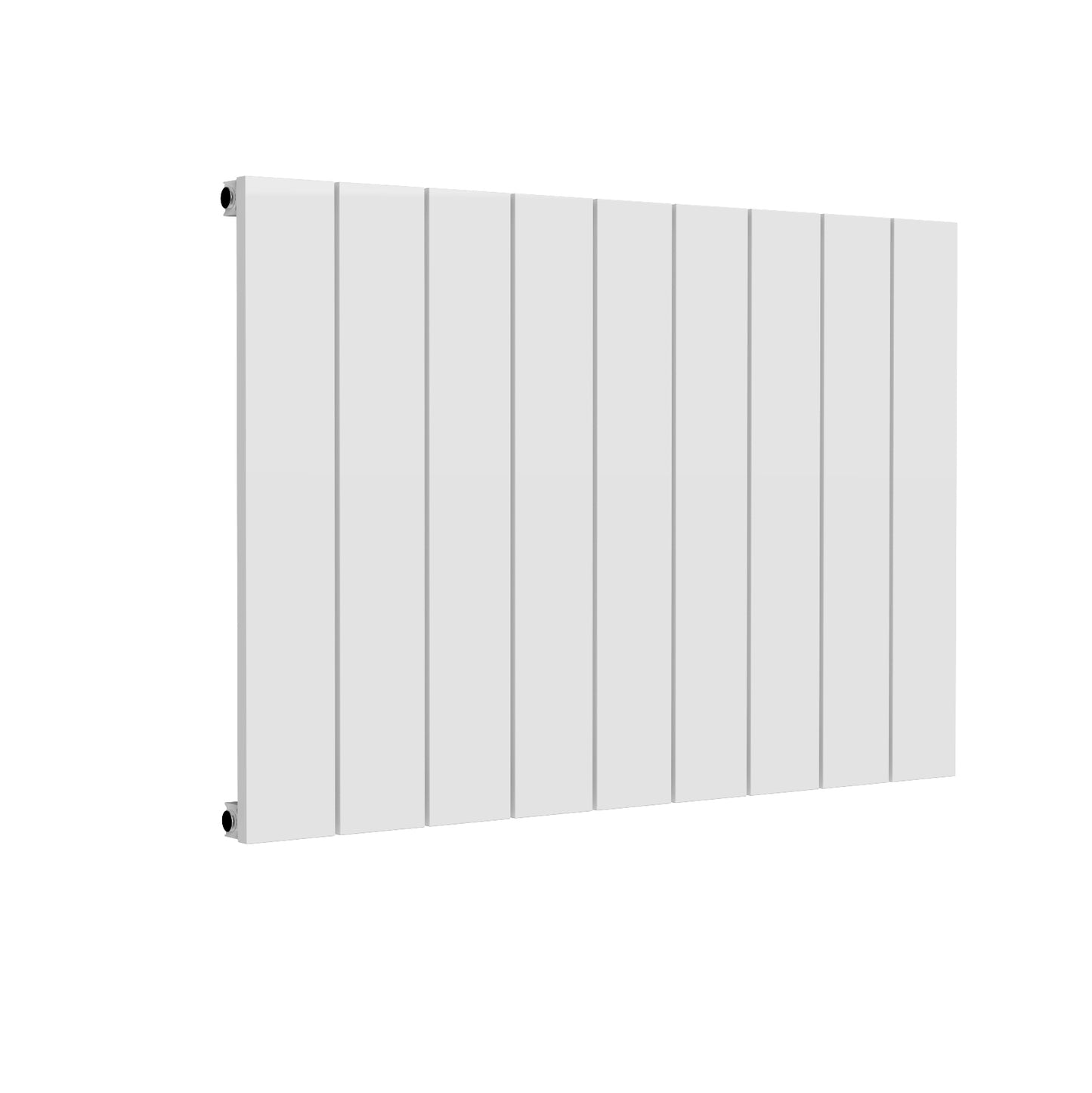 Kamari Horizontal Single Aluminium Radiator - 600mm Tall - White - Various Sizes