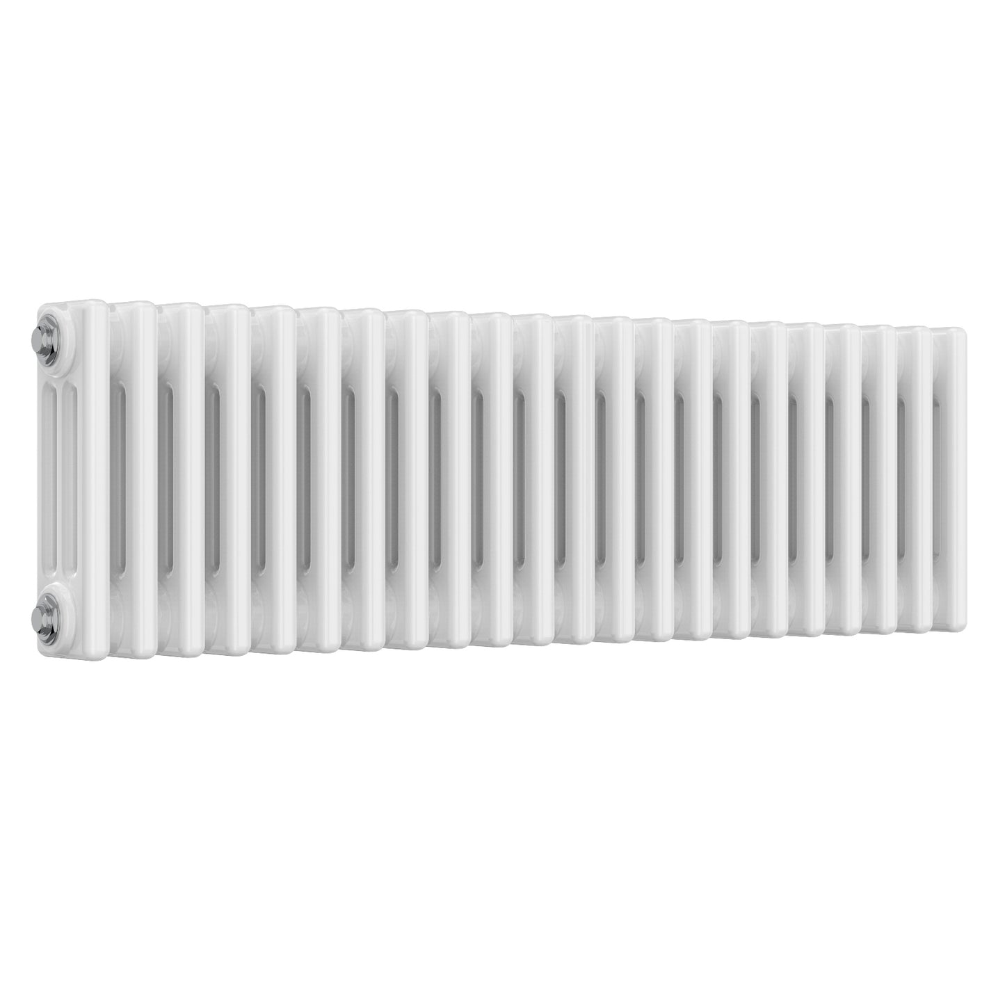 Colona Low Level Three Column Radiator - 300m Tall - White - Various Sizes