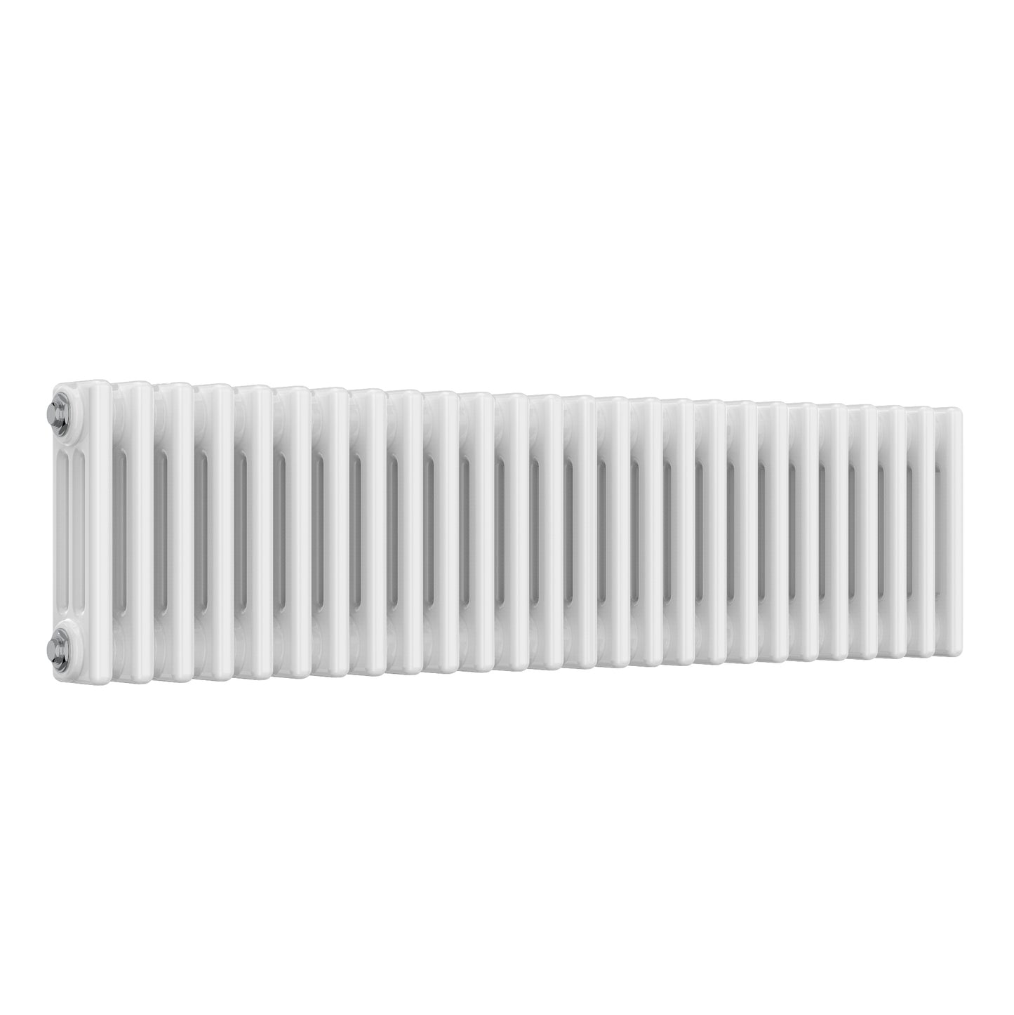 Colona Low Level Three Column Radiator - 300m Tall - White - Various Sizes