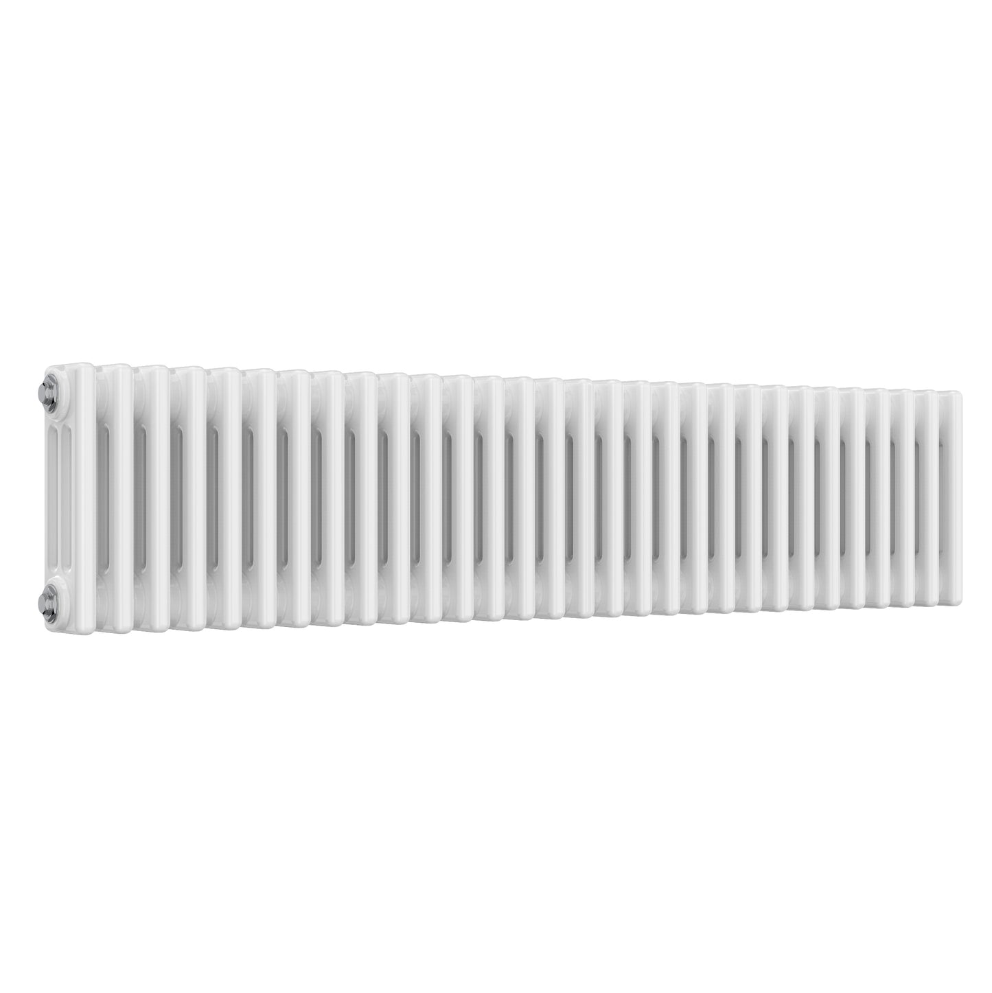 Colona Low Level Three Column Radiator - 300m Tall - White - Various Sizes