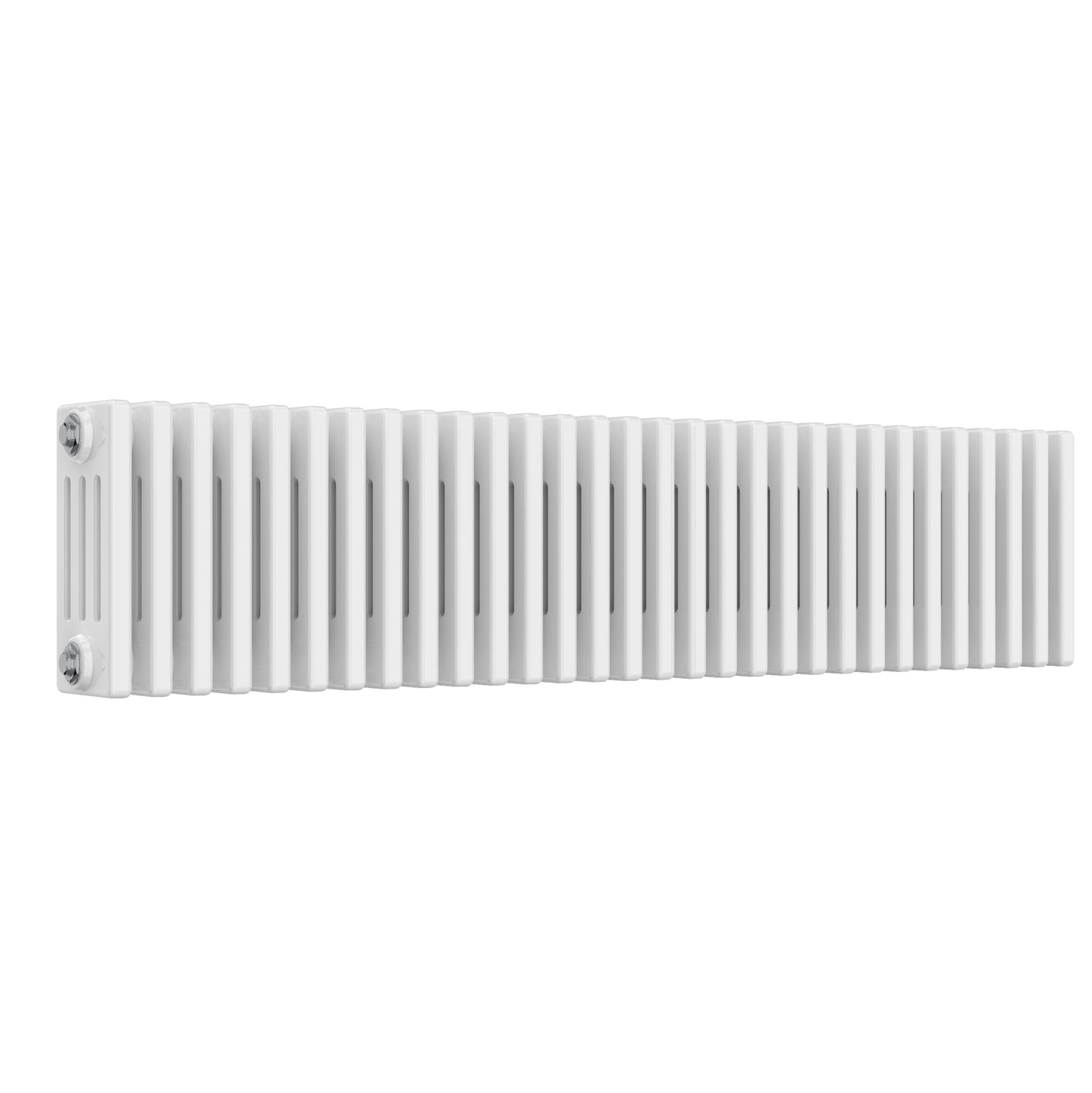 Colona Low Level Four Column Radiator - 300m Tall - White - Various Sizes