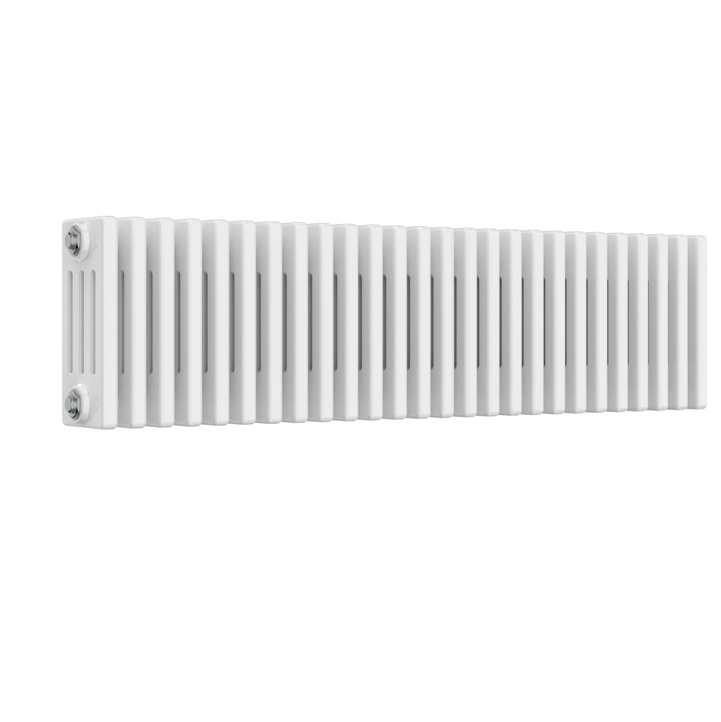 Colona Low Level Four Column Radiator - 300m Tall - White - Various Sizes