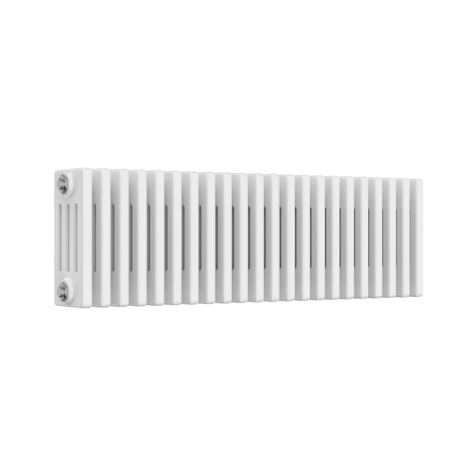 Colona Low Level Four Column Radiator - 300m Tall - White - Various Sizes