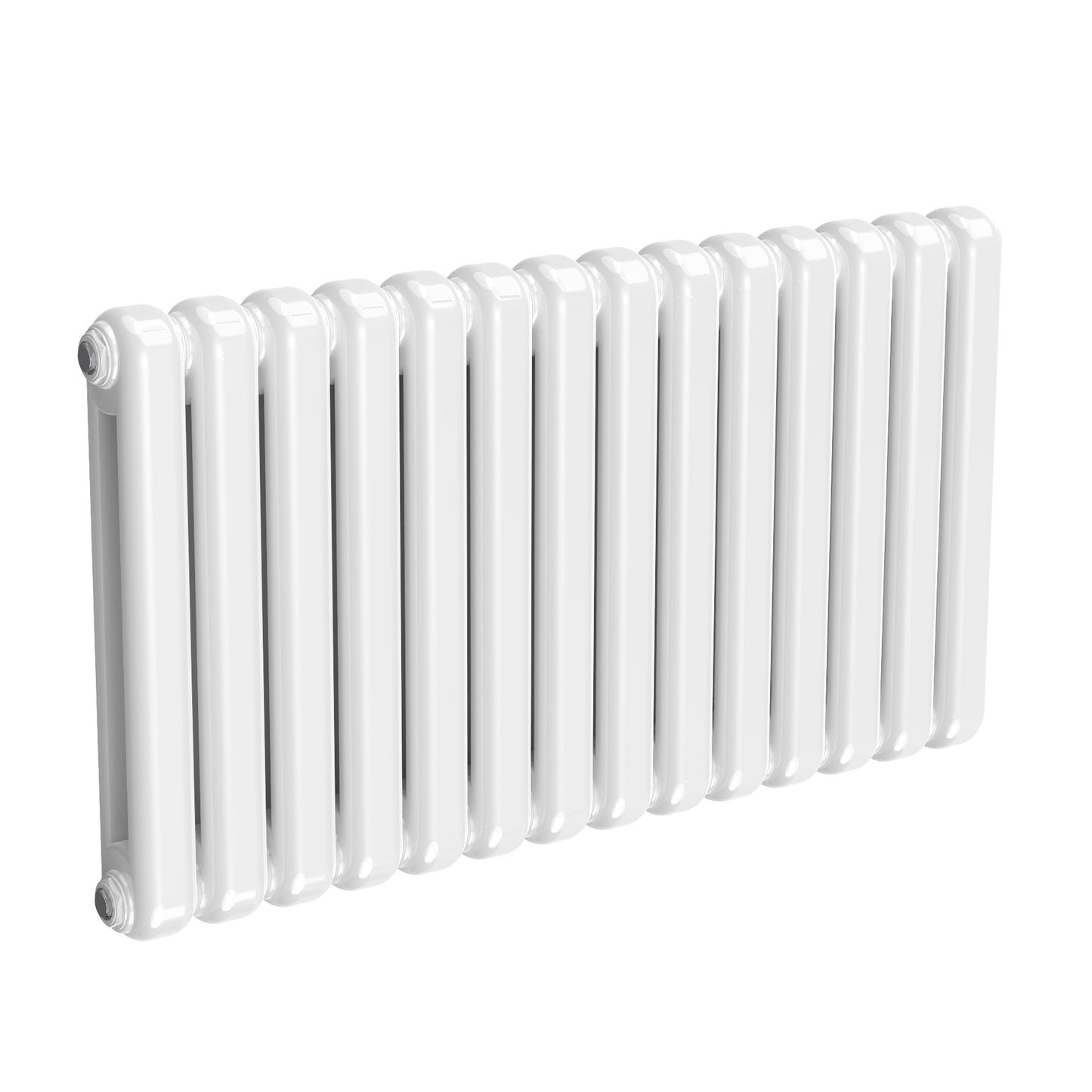 Coneva Horizontal Column Radiator - 550mm Tall - White - Various Sizes