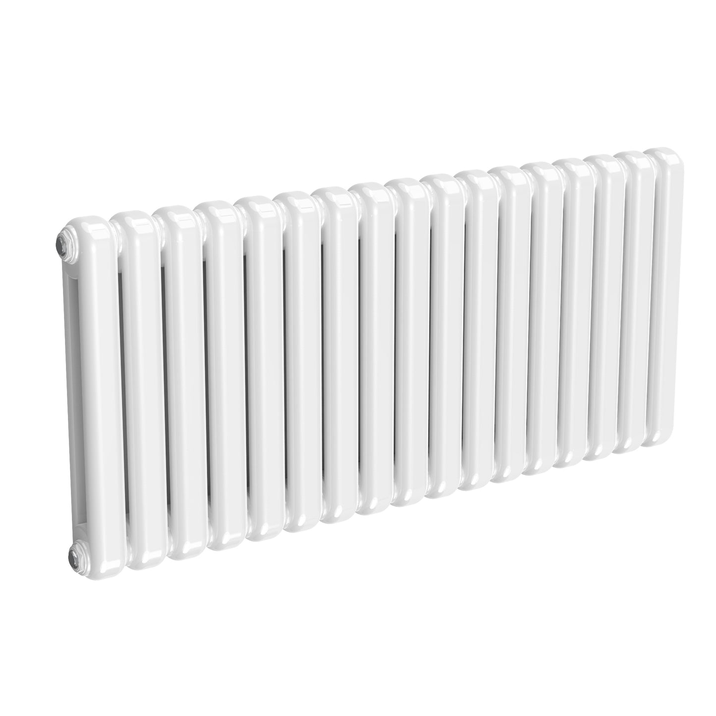 Coneva Horizontal Column Radiator - 550mm Tall - White - Various Sizes