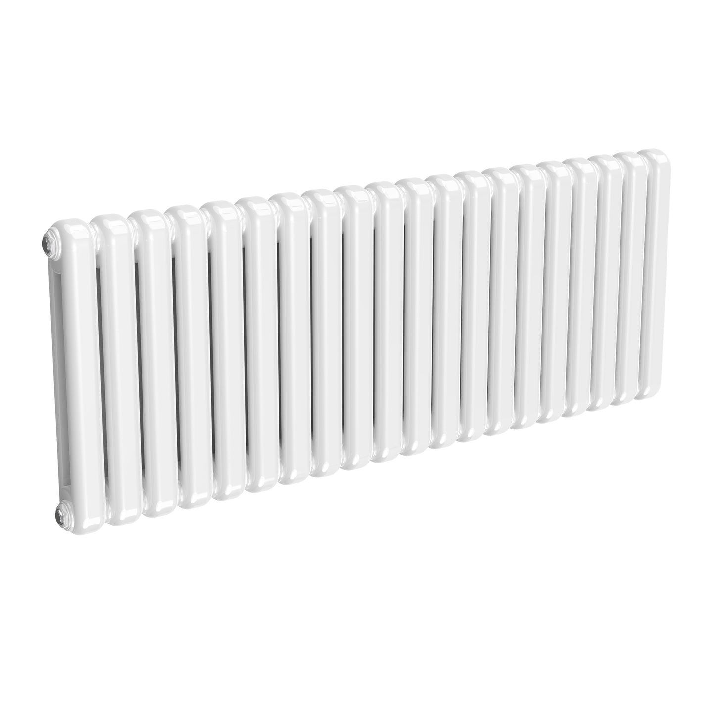 Coneva Horizontal Column Radiator - 550mm Tall - White - Various Sizes