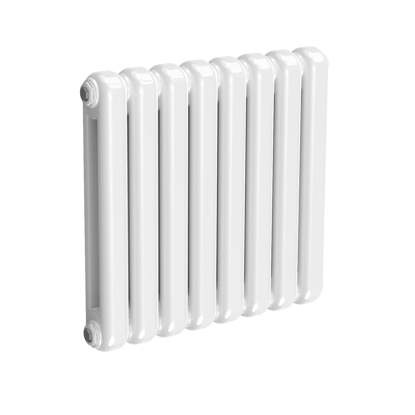 Coneva Horizontal Column Radiator - 550mm Tall - White - Various Sizes