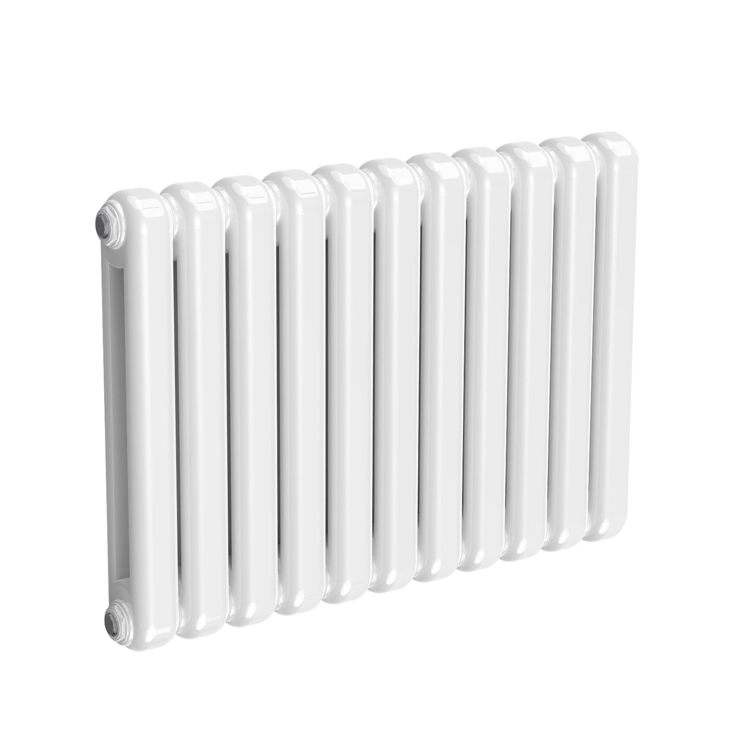 Coneva Horizontal Column Radiator - 550mm Tall - White - Various Sizes