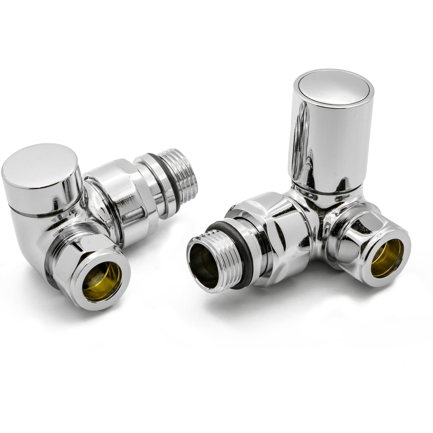 Crova Manual Radiator Valve - Corner- Chrome