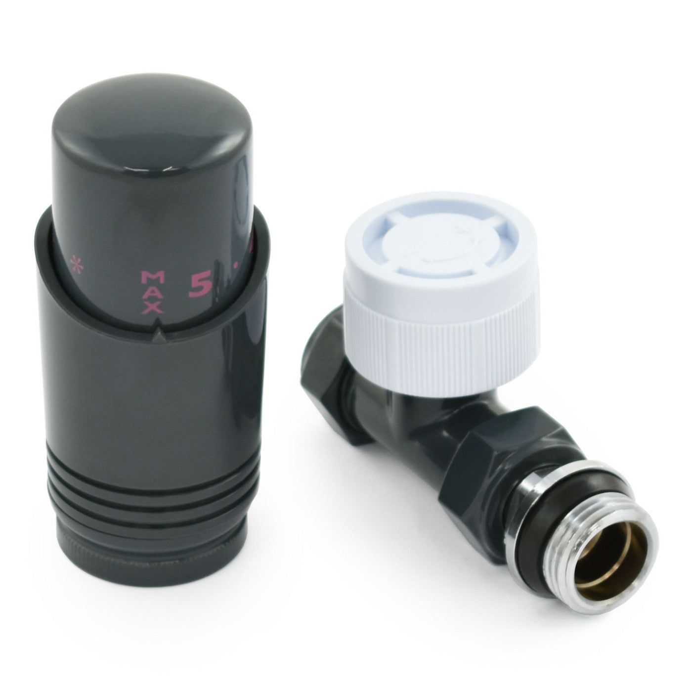 Classic Thermostatic Radiator Valve - Straight - Anthracite