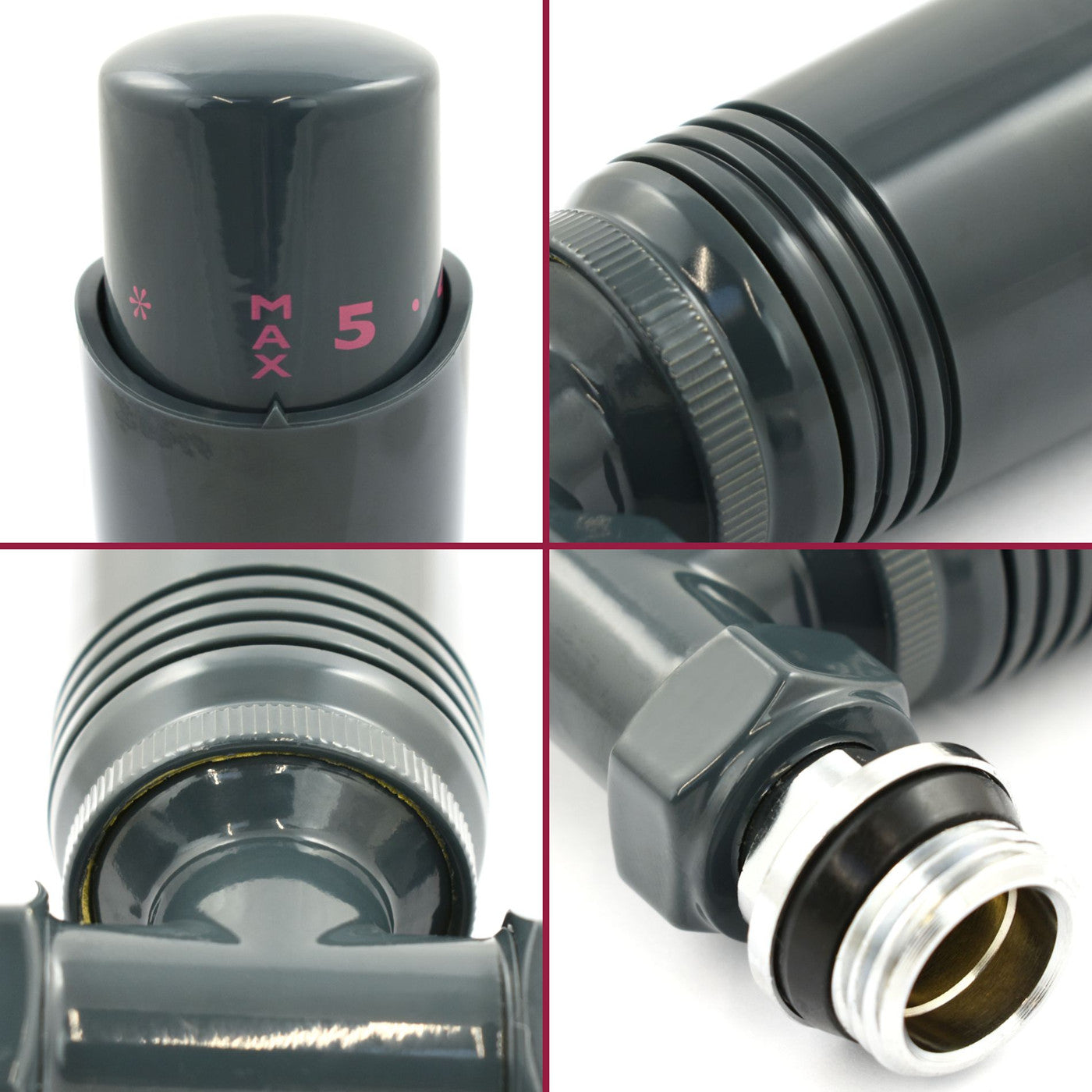 Classic Thermostatic Radiator Valve - Straight - Anthracite
