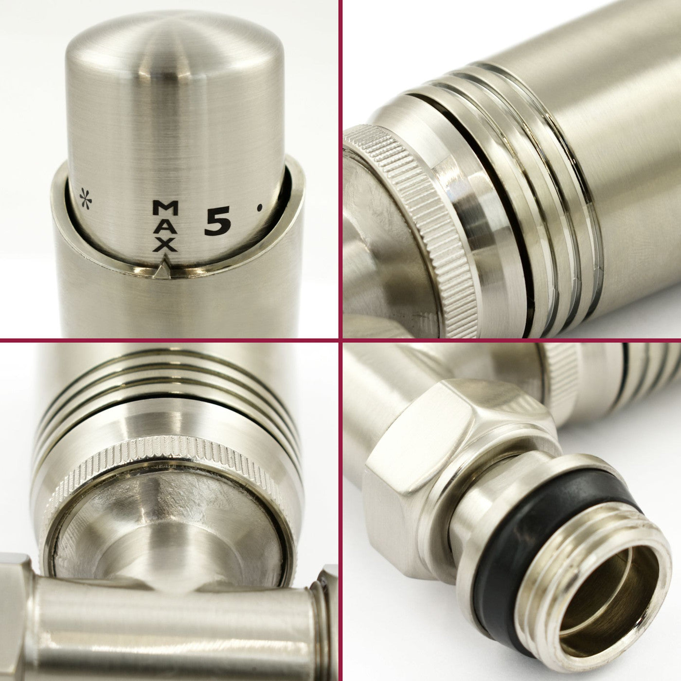 Classic Thermostatic Radiator Valve - Straight - Satin