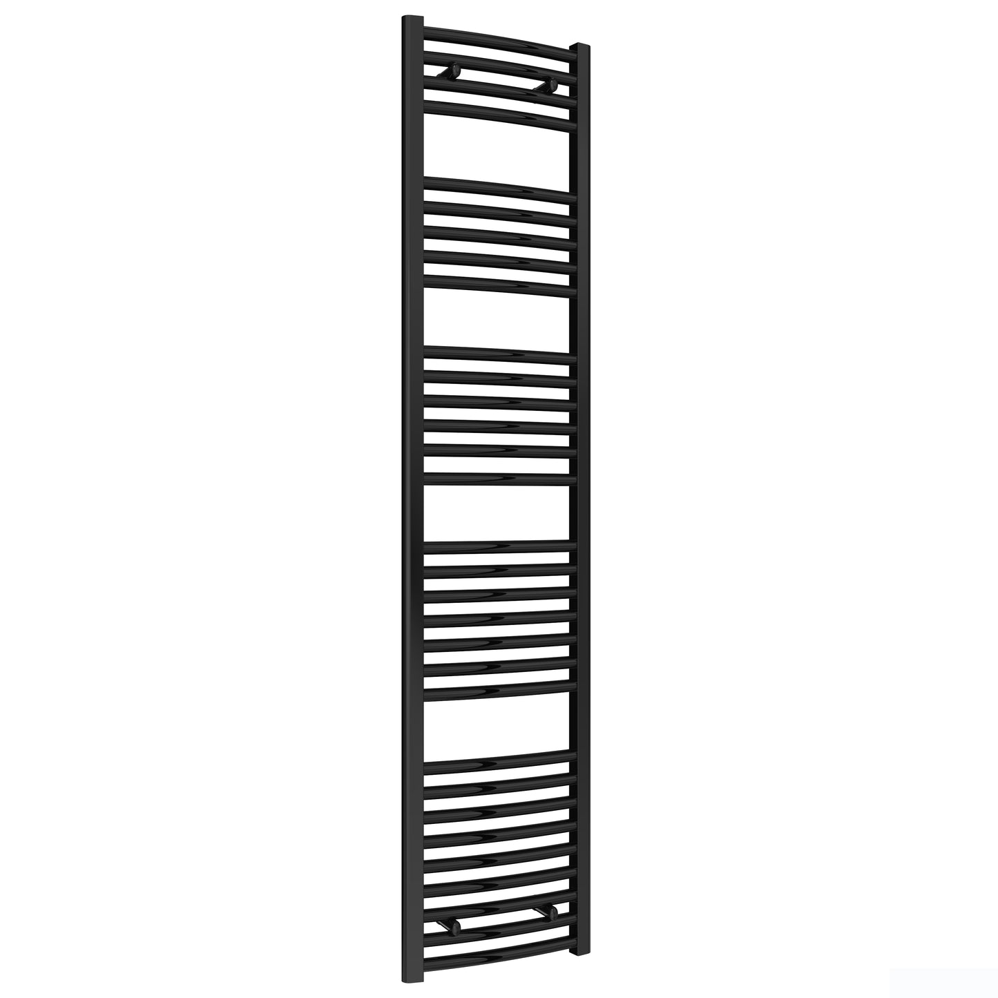 Diva Curved Heated Towel Rail -Various Sizes - Black