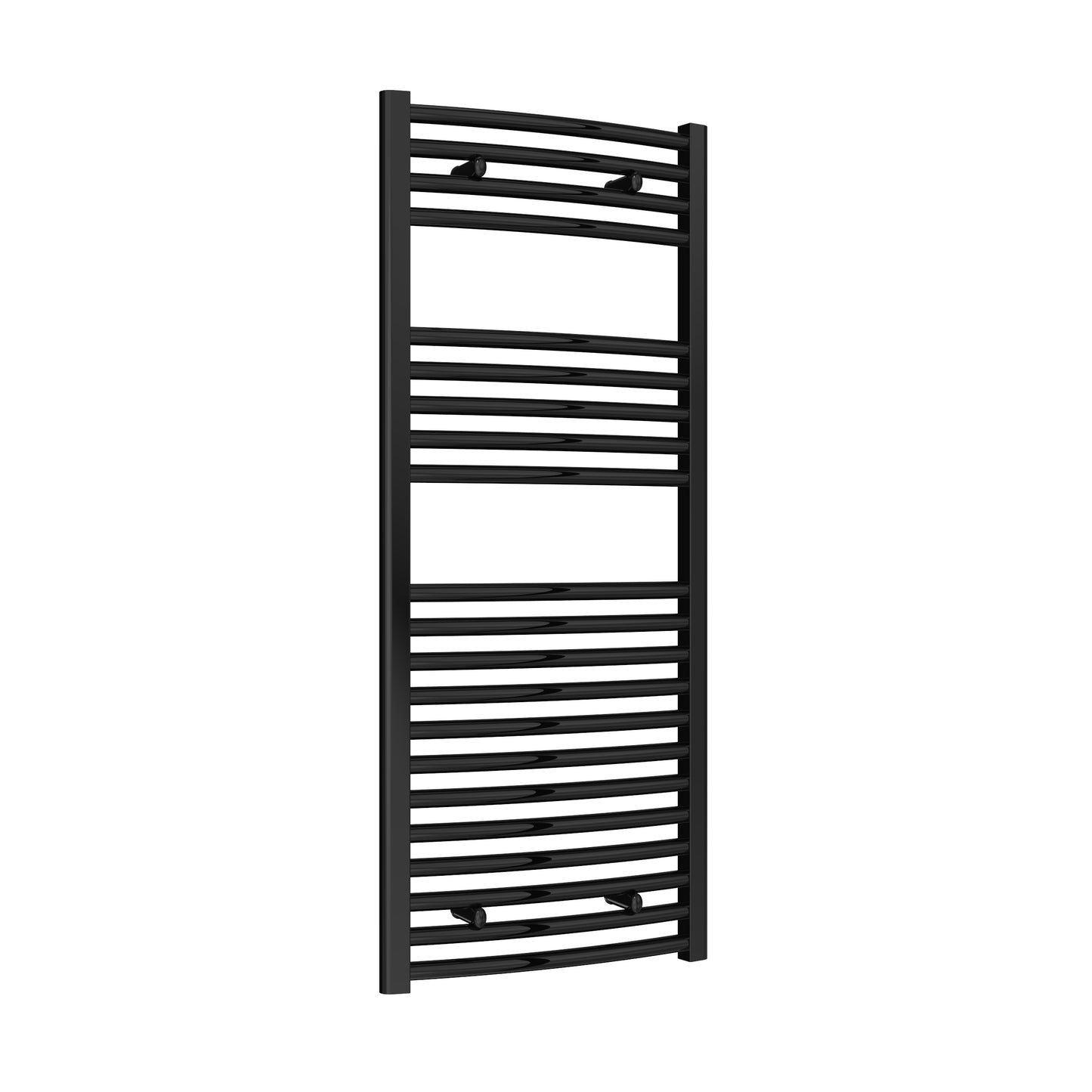 Diva Curved Heated Towel Rail -Various Sizes - Black