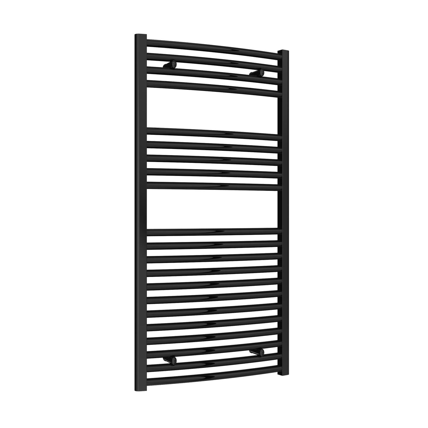 Diva Curved Heated Towel Rail -Various Sizes - Black