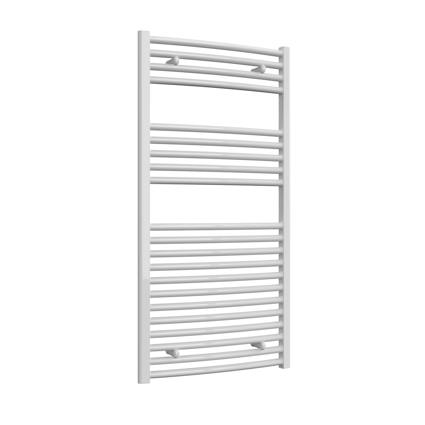 Diva Curved Heated Towel Rail -Various Sizes - White