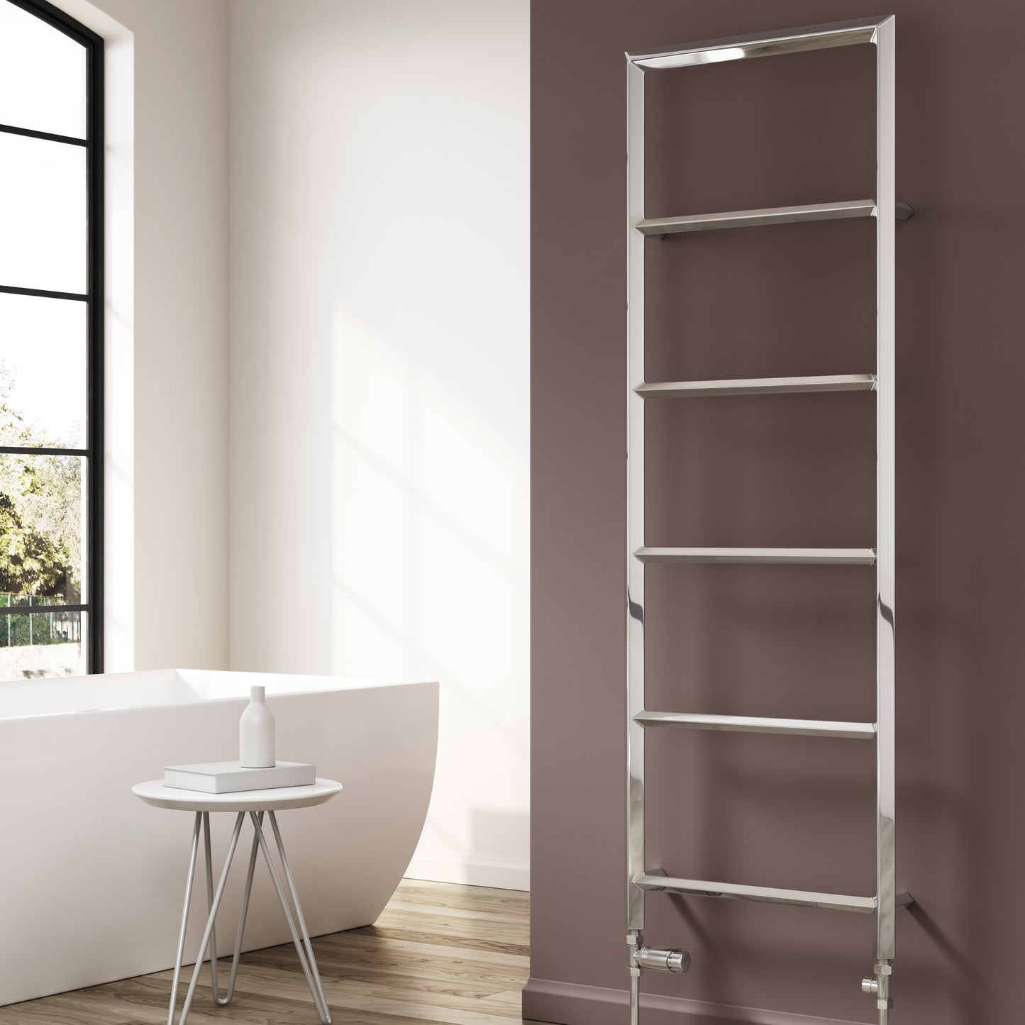 Dora Dual Fuel Heated Towel Rail - Chrome - Various Sizes